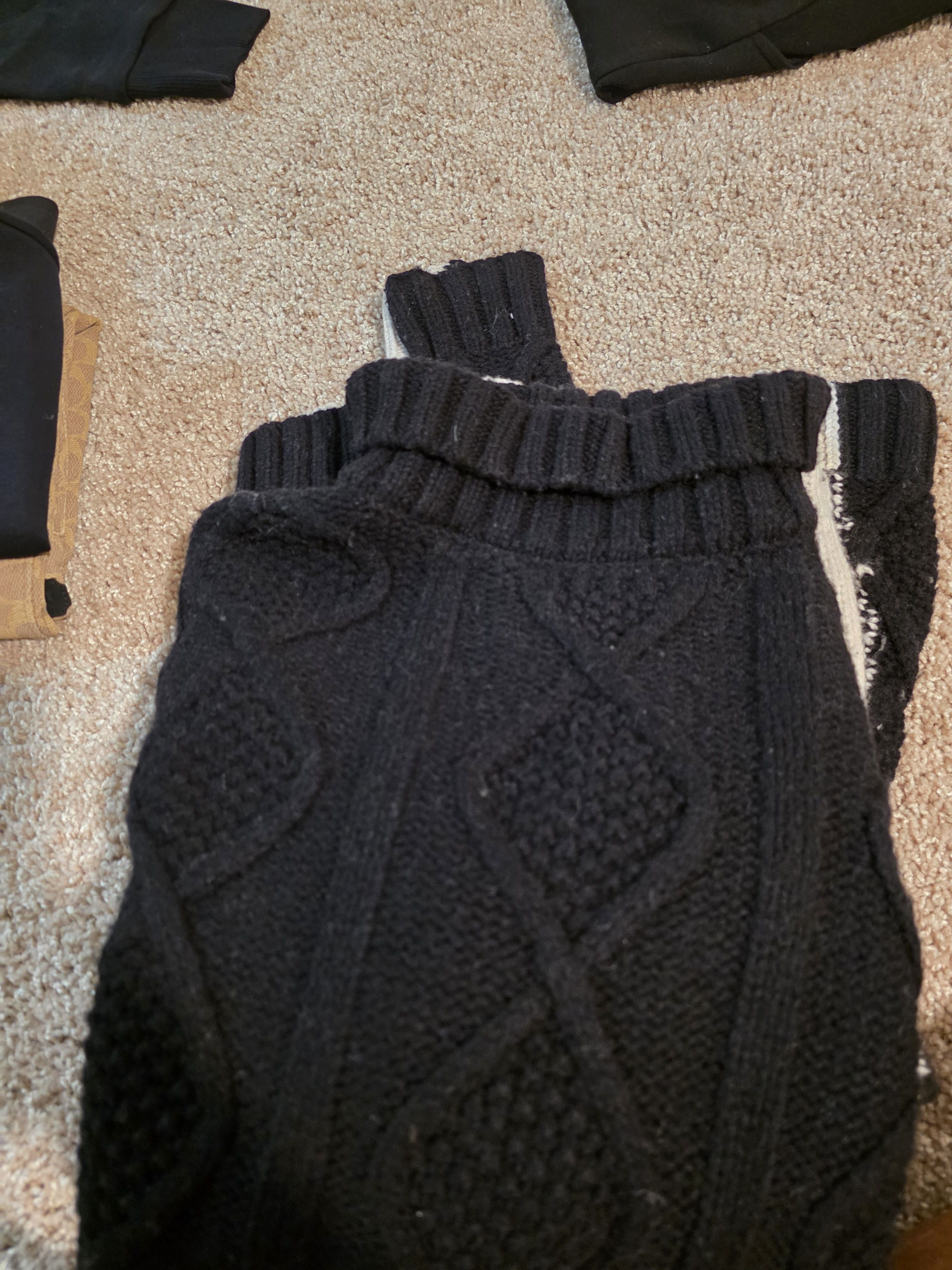 Karl Lagerfeld Karl Lagerfeld: Cabled Contrast Turtleneck (50% Wool) Size US M / EU 48-50 / 2 - 6 Thumbnail