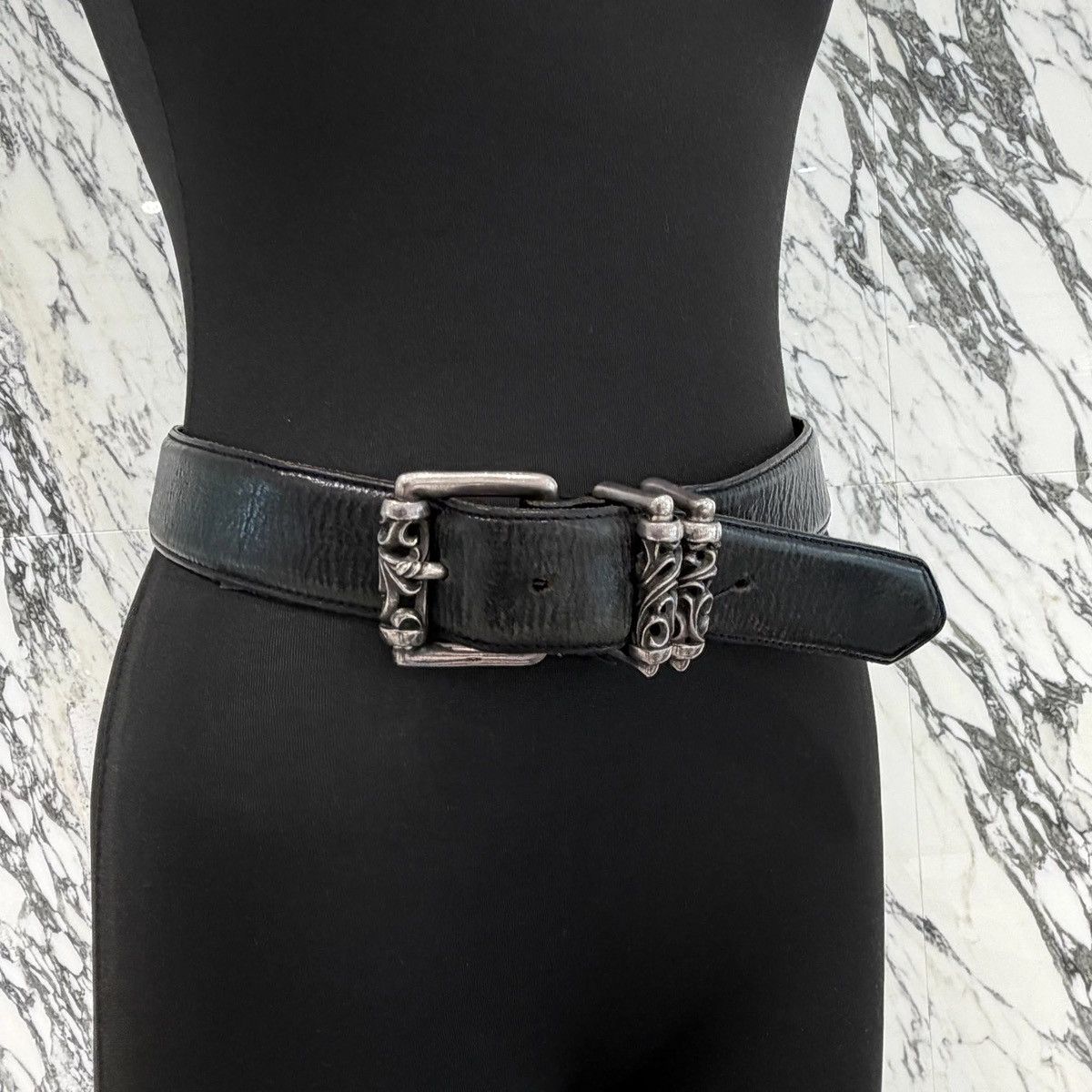 Chrome Hearts 30inch Chrome Hearts Roller Leather Belt 1.5 Size ONE SIZE - 1 Thumbnail