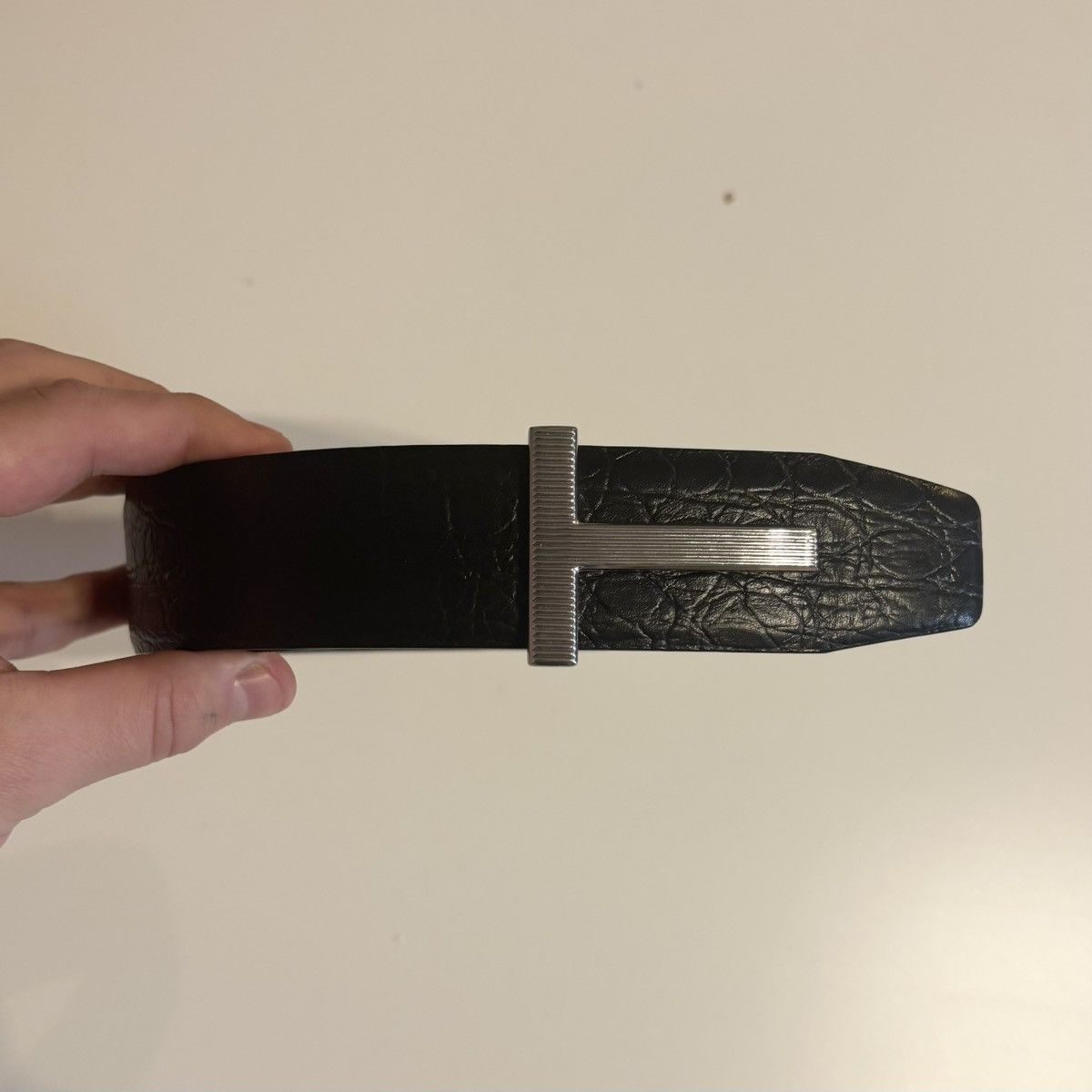 Tom Ford Tom Ford Crocodile Skin Effect Belt Size 36 - 1 Thumbnail