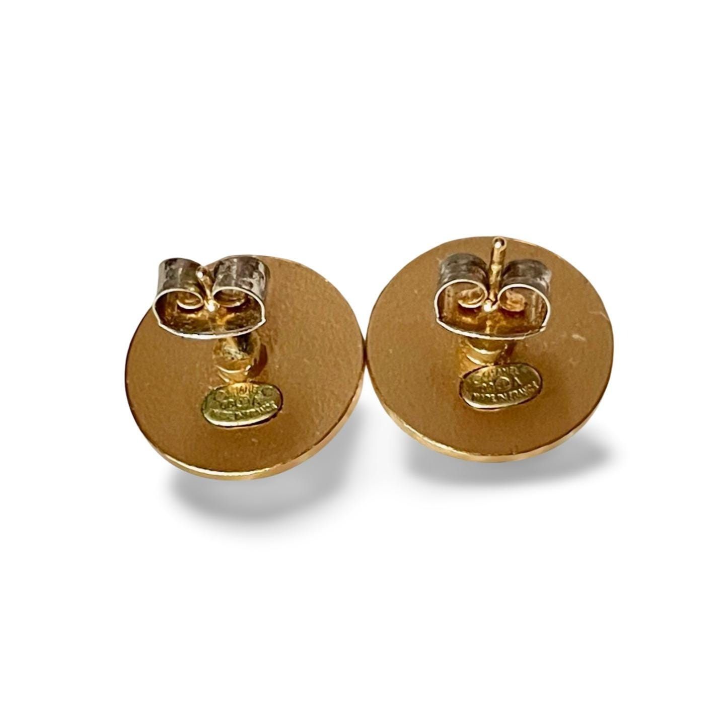 Chanel Vintage CHANEL golden round stud earrings with red crystals Size ONE SIZE - 5 Thumbnail