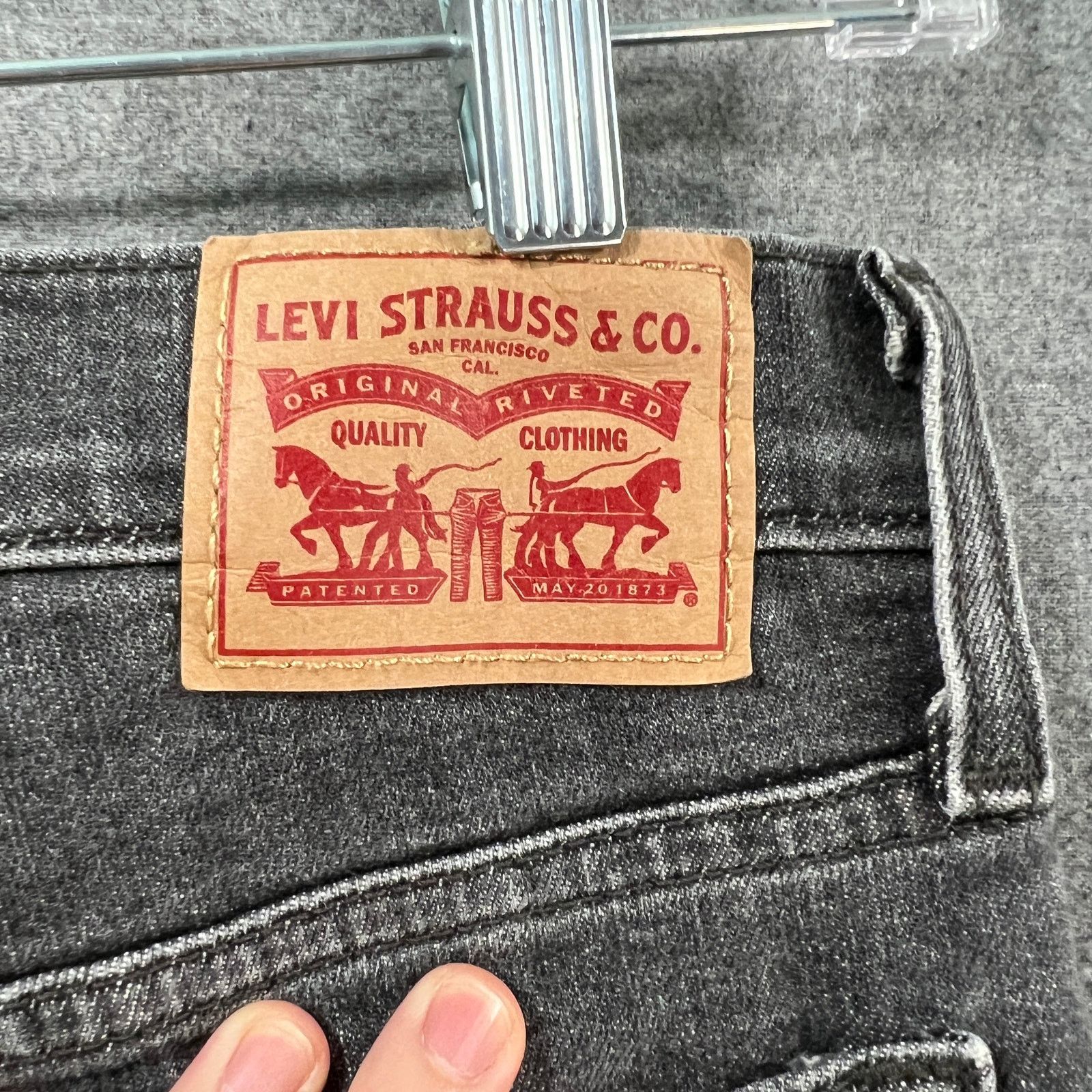 Levi's Levi's Wedge Skinny Button fly Gray Black Size 29 Size 29" - 16 Thumbnail