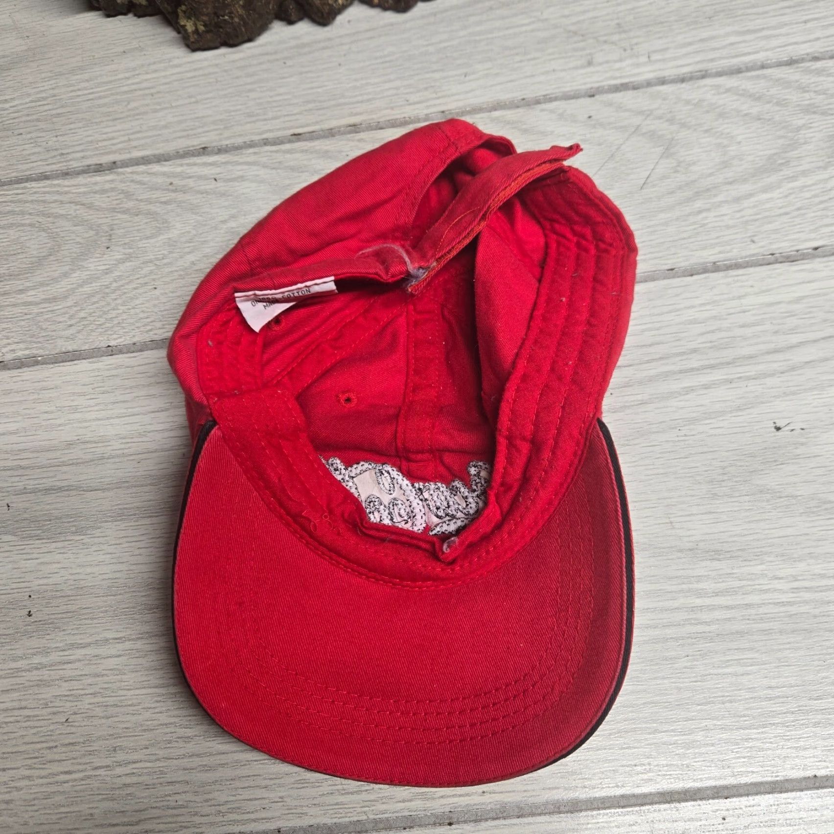 Vintage Coca-Cola Red Black Embroidered Logo Baseball Cap Adjustable Hat Size ONE SIZE - 6 Thumbnail