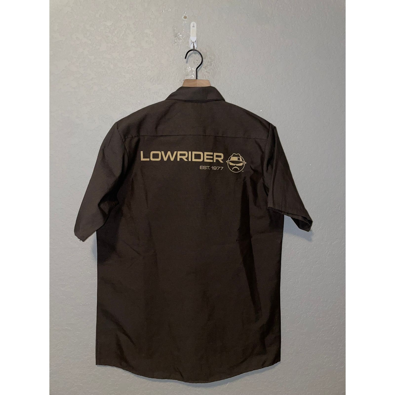 Vintage Y2K Lowrider Low Rider Brown Work Wear Shirt Button Down M ...
