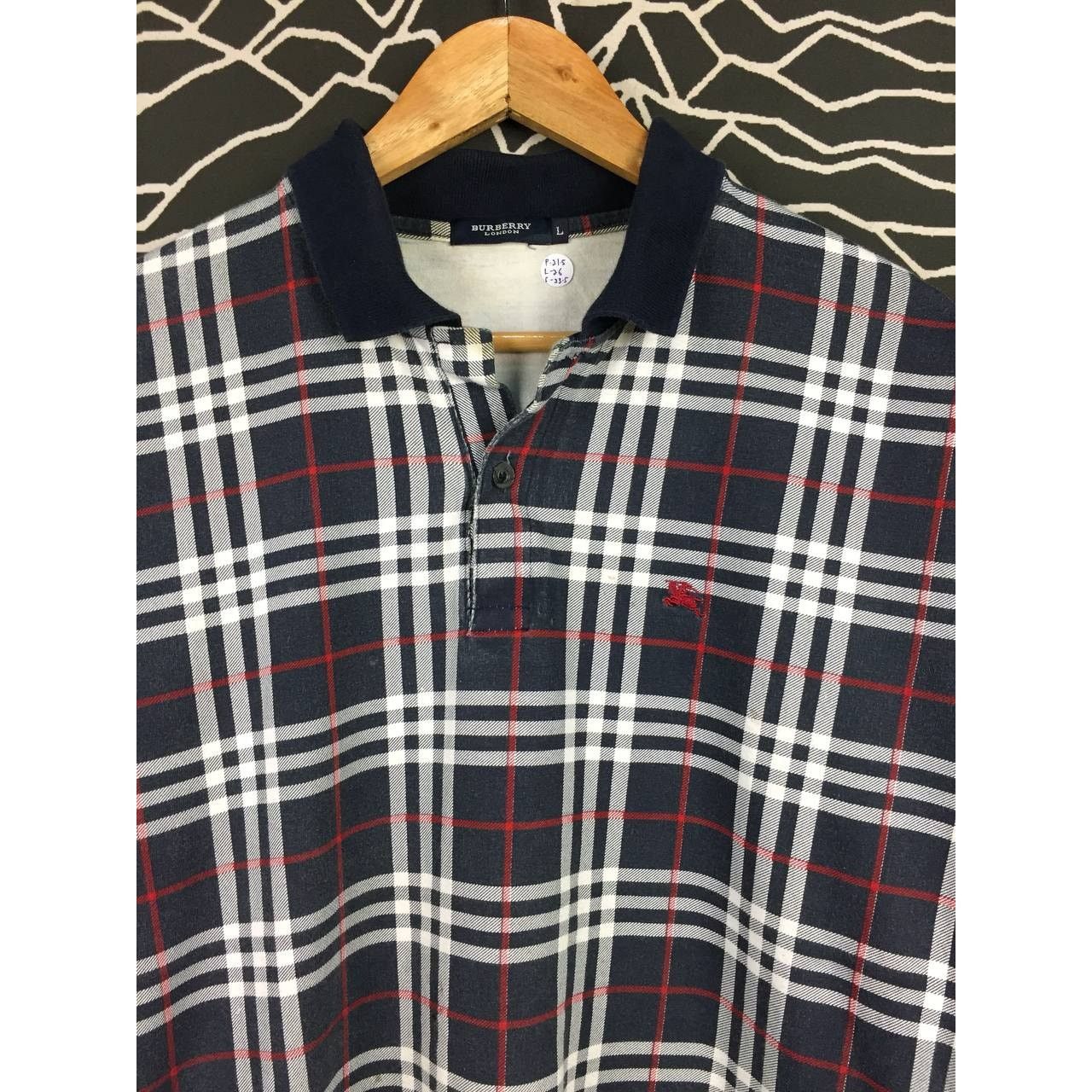 Burberry Vtg Burberry London Nova Check Longsleeve Polo Tee Size US L / EU 52-54 / 3 - 3 Thumbnail