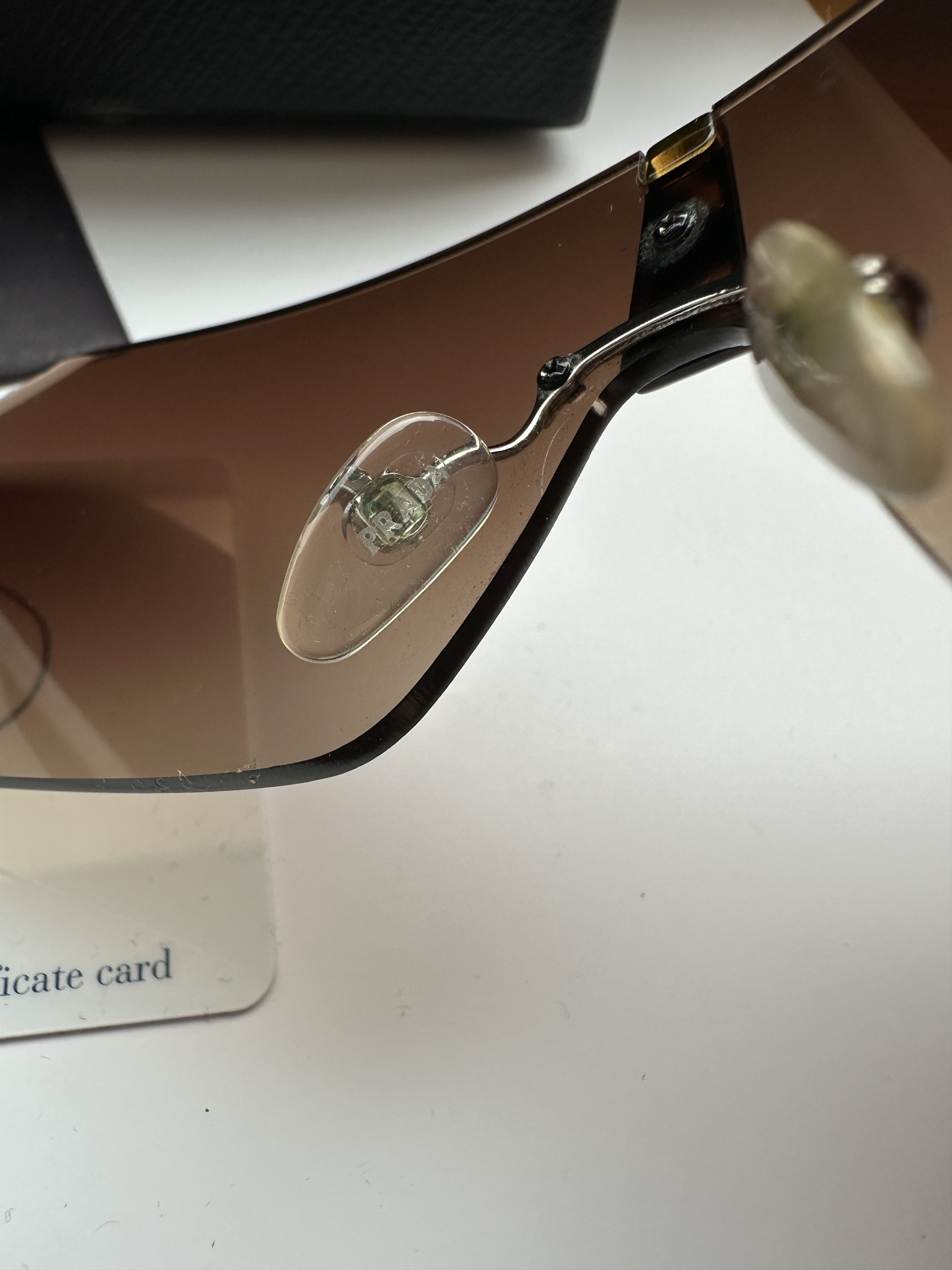Prada Prada Brown/Black SPR01L Silver Tab Unisex Sunglasses Size ONE SIZE - 8 Thumbnail