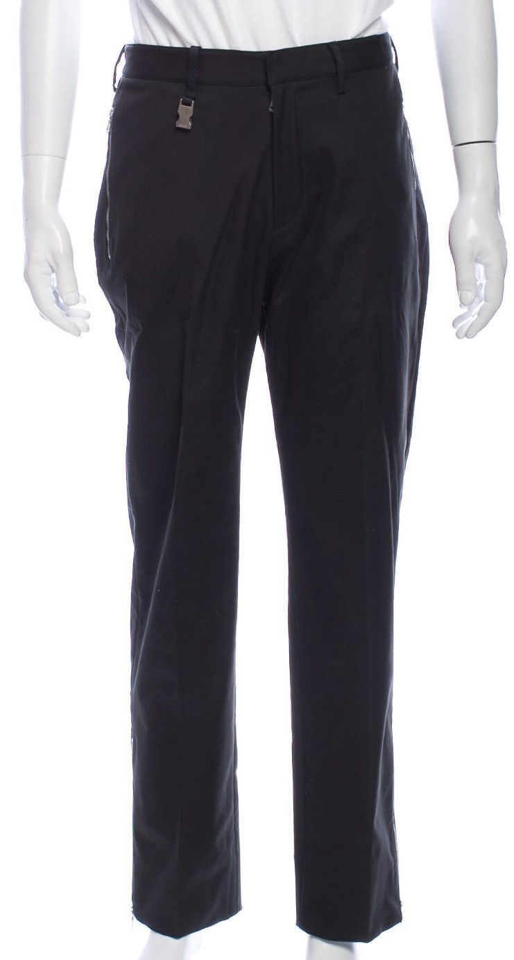 Prada Black Ankle Zipper Pants metal buckle Size US 30 / EU 46 - 1 Thumbnail