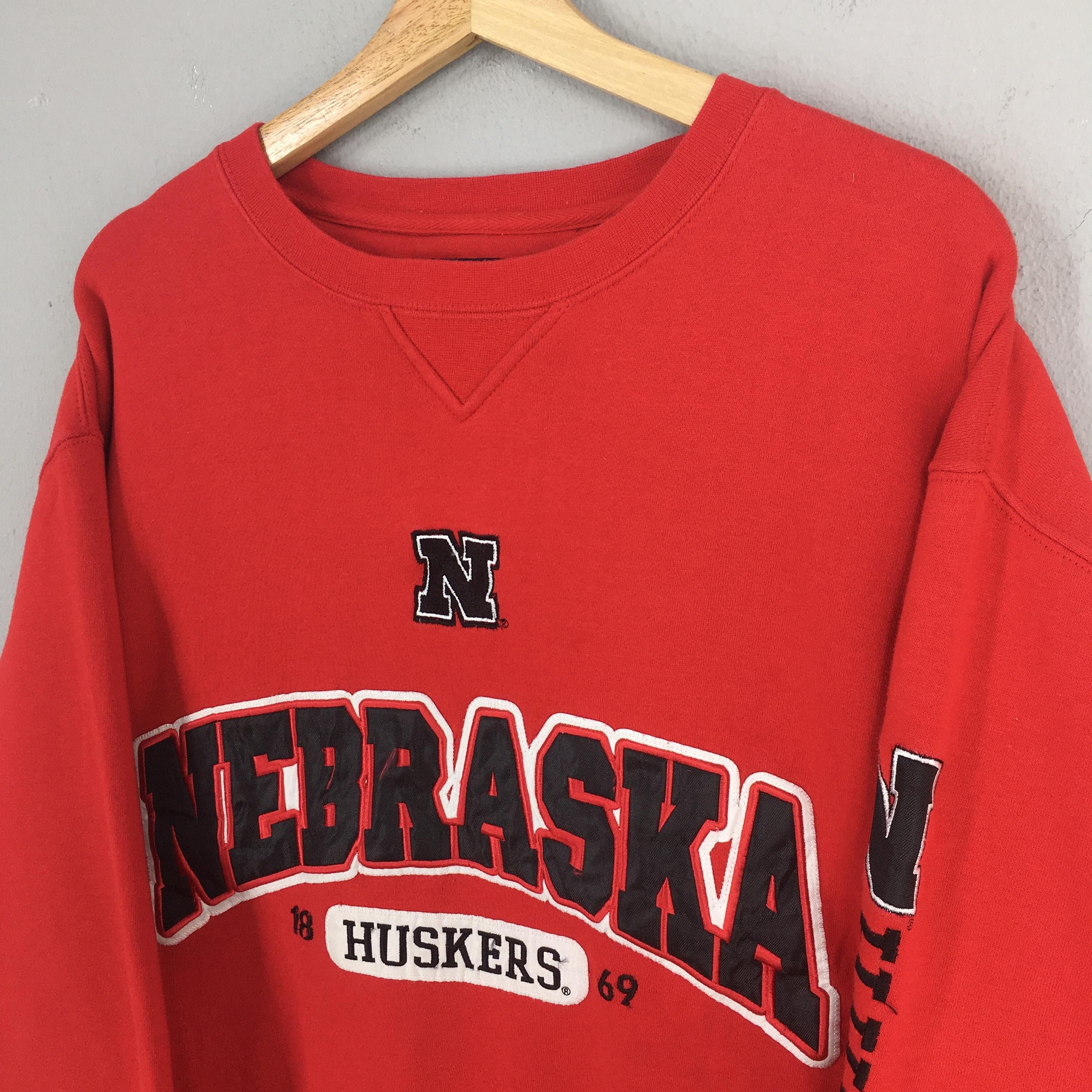 NCAA Vintage Nebraska Huskers Football Sweatshirt Large Size US L / EU 52-54 / 3 - 3 Thumbnail