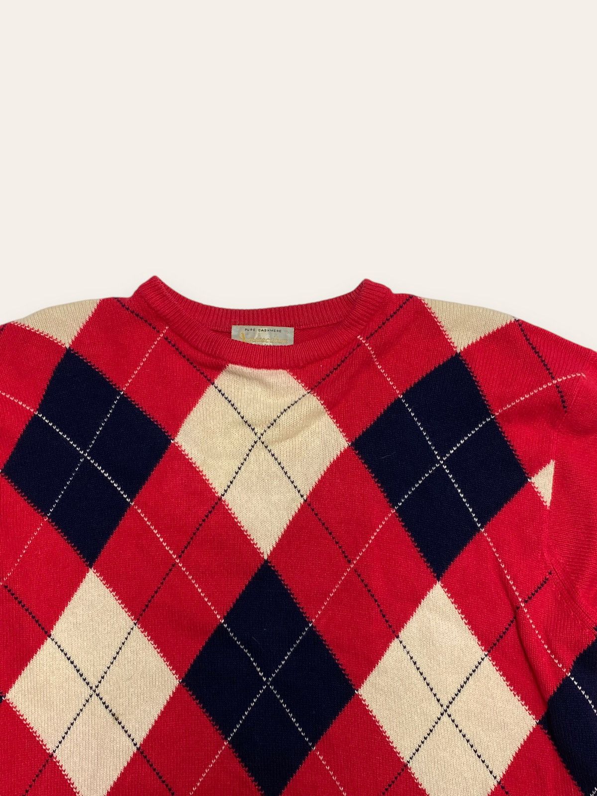 Vintage AQUASCUTUM Pink Checked Cashmere Sweater