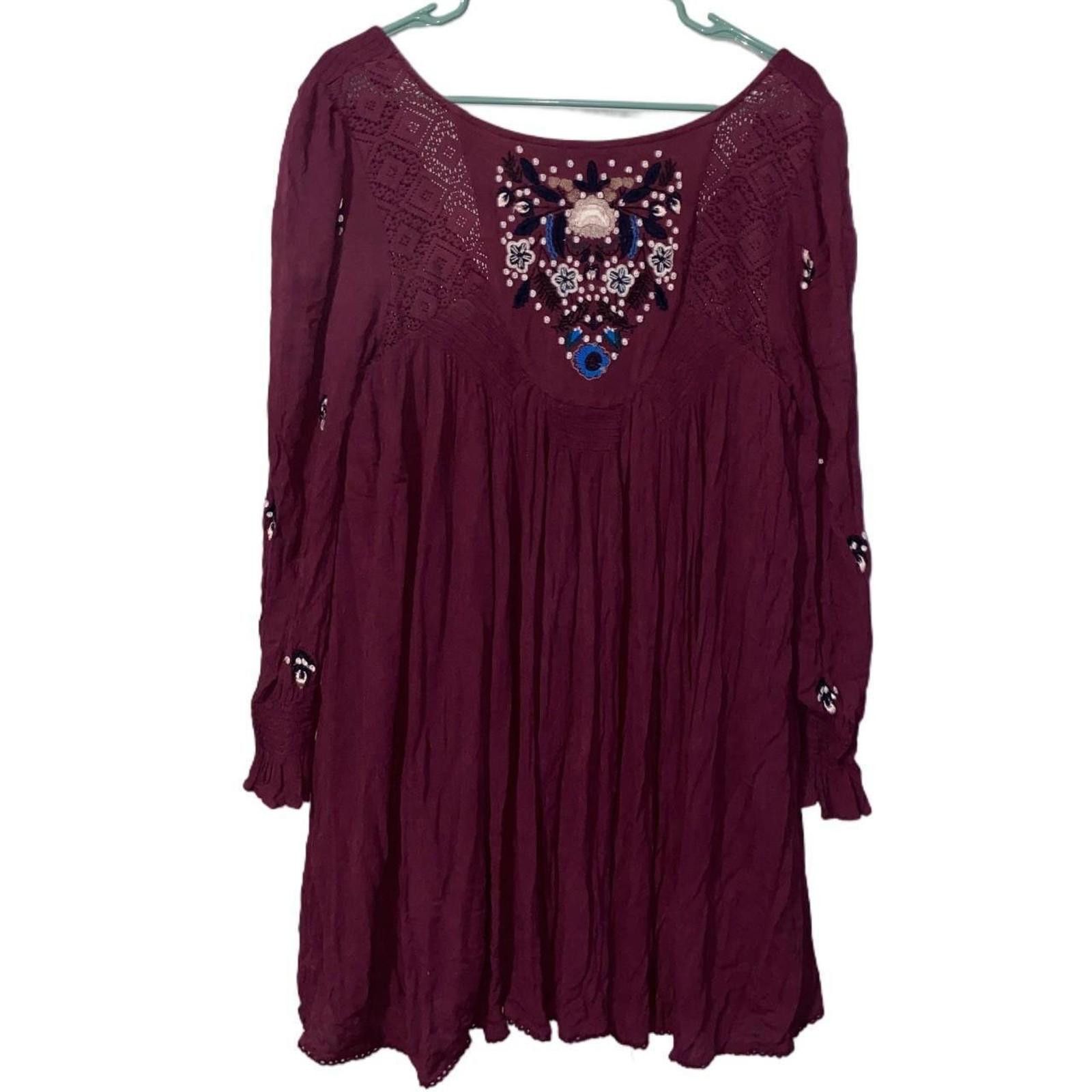 Free People Free People Women's Burgundy Dress Size S / US 4 / IT 40 - 1 Thumbnail