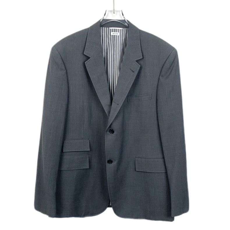 Thom Browne Thom Browne Gray Wool Long Sleeve Blazer - dmc Size US L / EU 52-54 / 3 - 1 Thumbnail