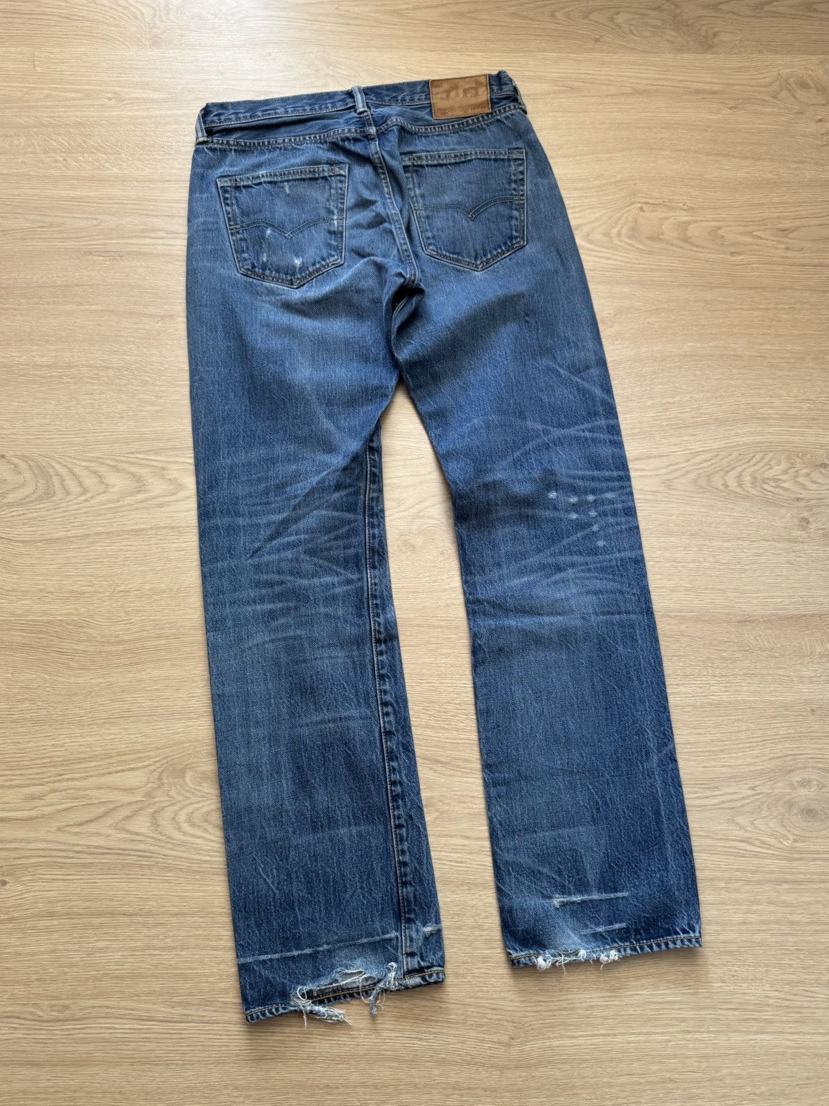 Levi's Vintage Clothing Levi’s 501 Mede In USA Selvedge Denim Blue Denim Jeans Size US 32 / EU 48 - 5 Thumbnail