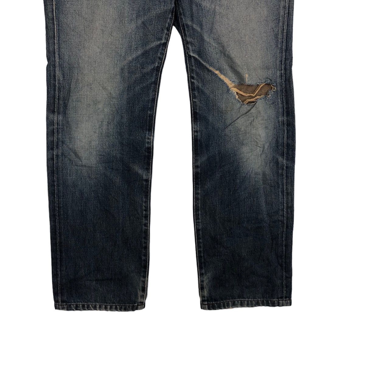 Edwin 🔥90’s BINTAGE JEANS 503 EDWIN DISTRESSED PUNK DESIGN Size US 26 / EU 42 - 4 Thumbnail