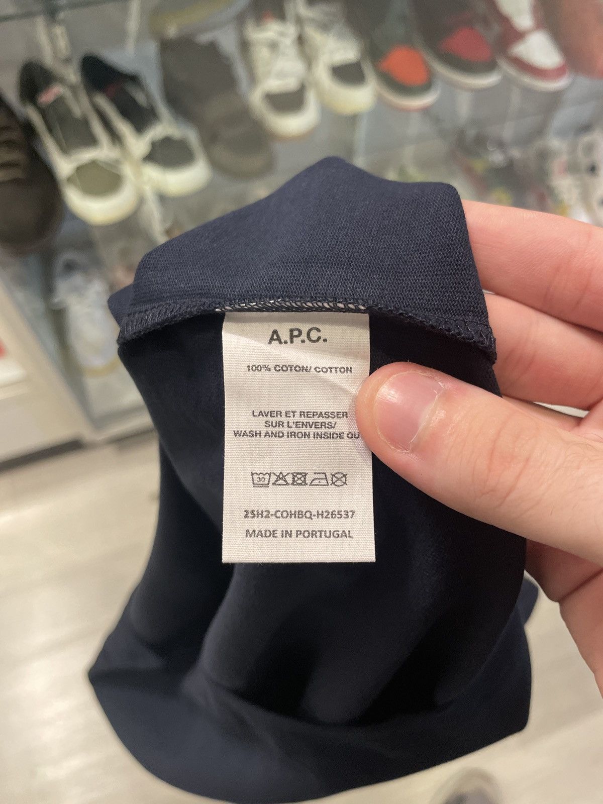 A.P.C. A.P.C. Logo T-Shirt Navy L Size US L / EU 52-54 / 3 - 4 Thumbnail