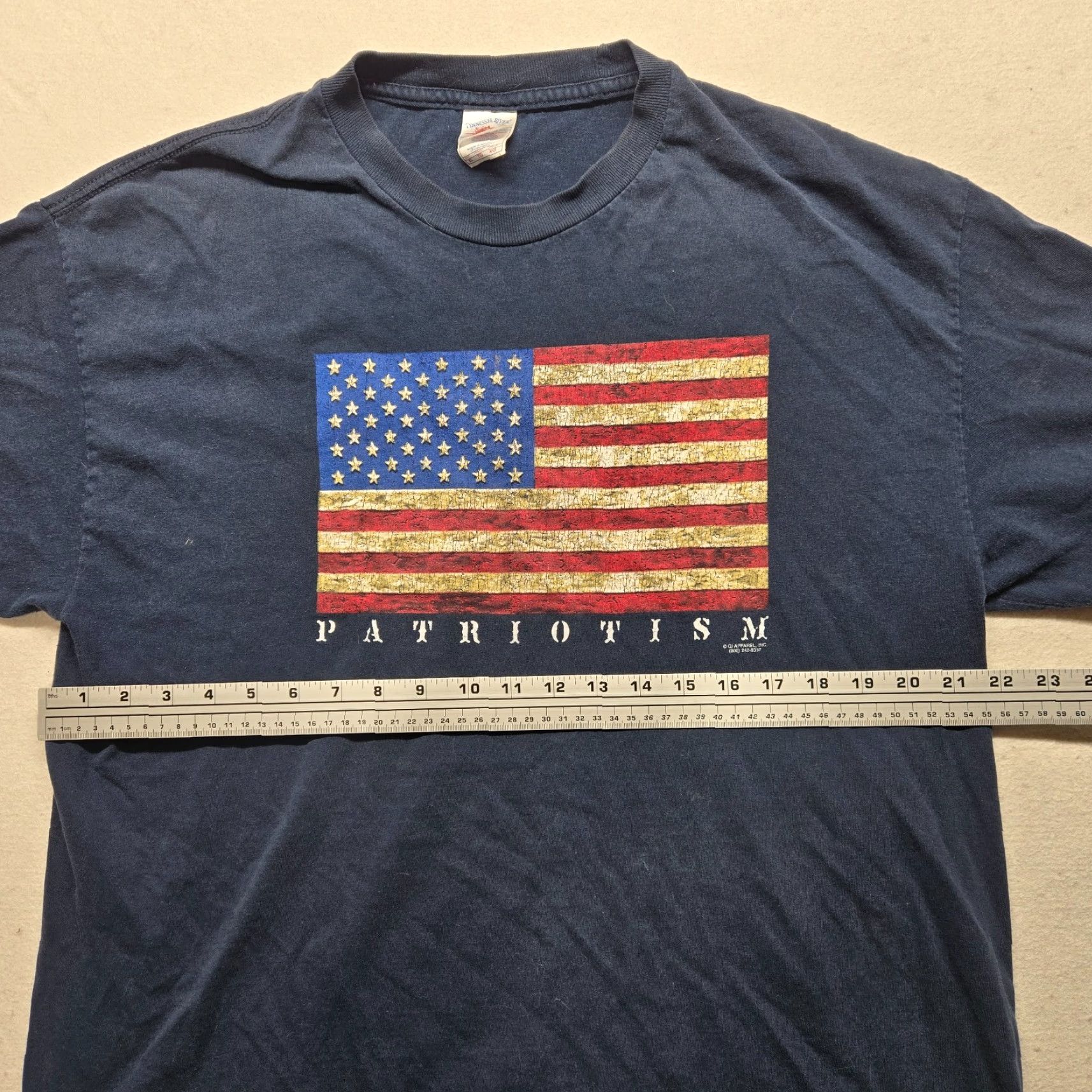 Vintage America USA Patriotic T-Shirt Short Sleeve Blue Men XL Shirt 4th July Vintage? No Size US XL / EU 56 / 4 - 4 Thumbnail
