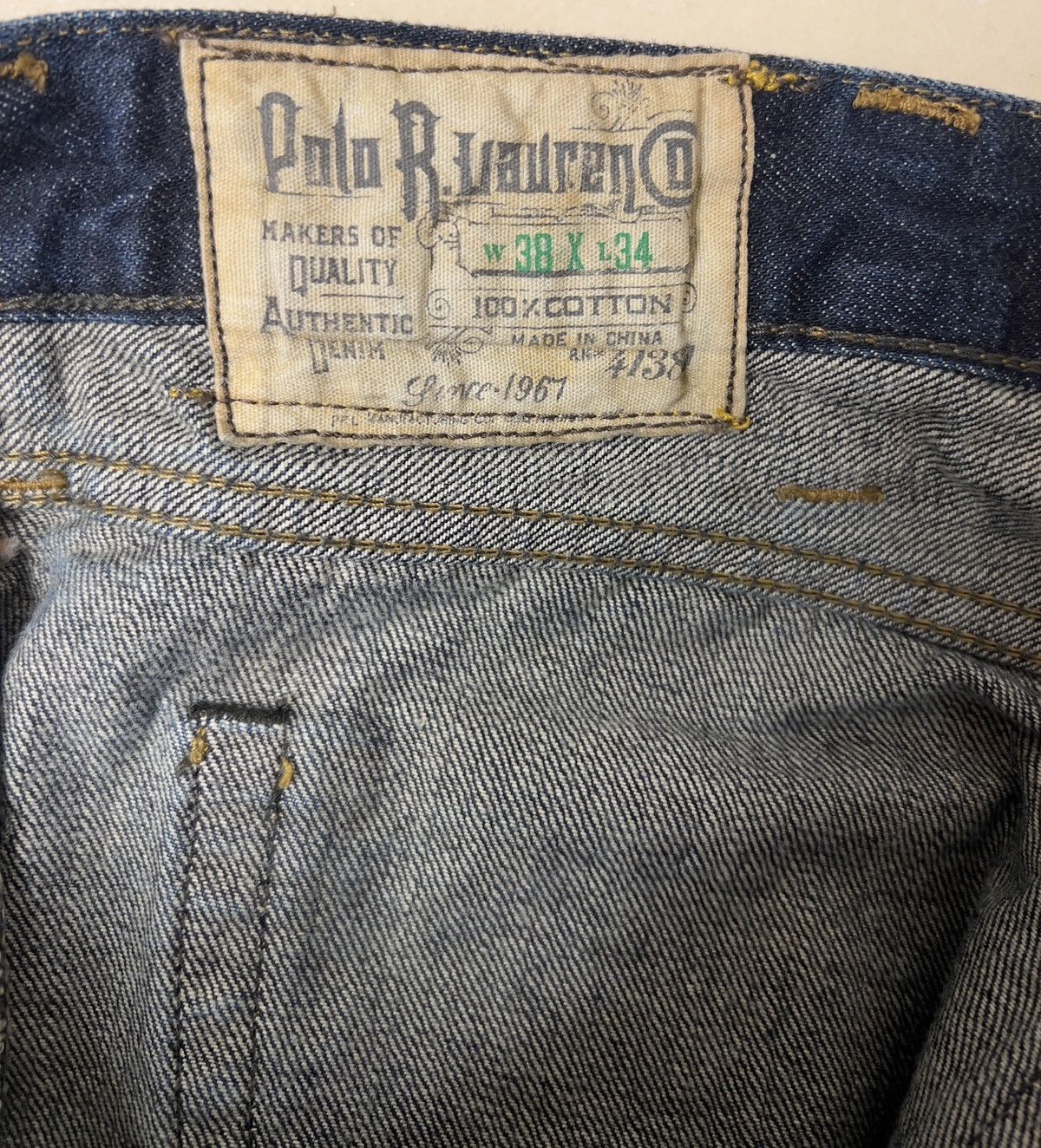 Polo Ralph Lauren Vintage Polo Ralph Lauren 018 Slim Straight Jeans 38x34 NWT Size US 38 / EU 54 - 7 Thumbnail
