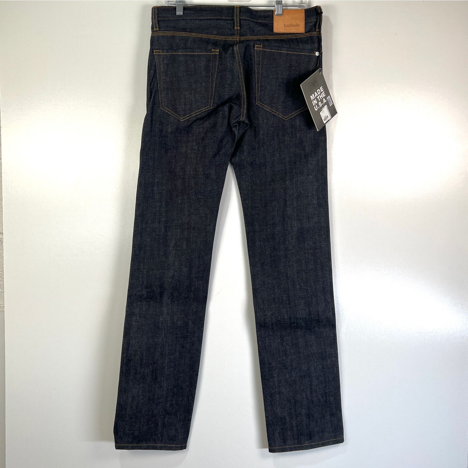 Baldwin Baldwin Reed Classic Straight Leg Jeans Dark Wash Selvage Size US 29 - 9 Thumbnail