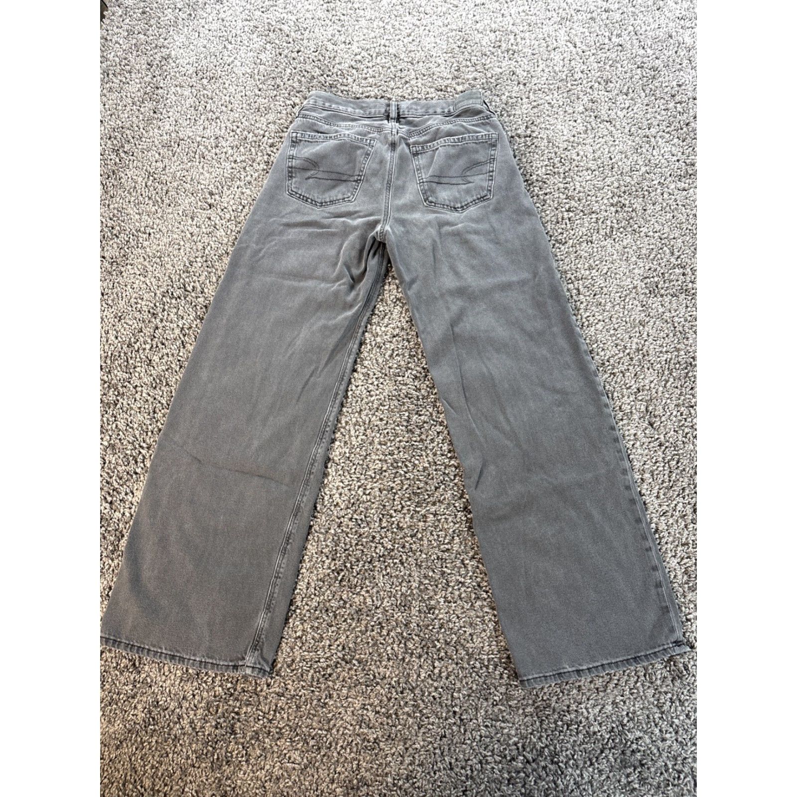 American Eagle Outfitters American Eagle Outfitters Jeans Womens 2 Gray Wide-Leg Skater Low Rise Cotton Denim 28x29 Size 28" / US 6 / IT 42 - 7 Thumbnail