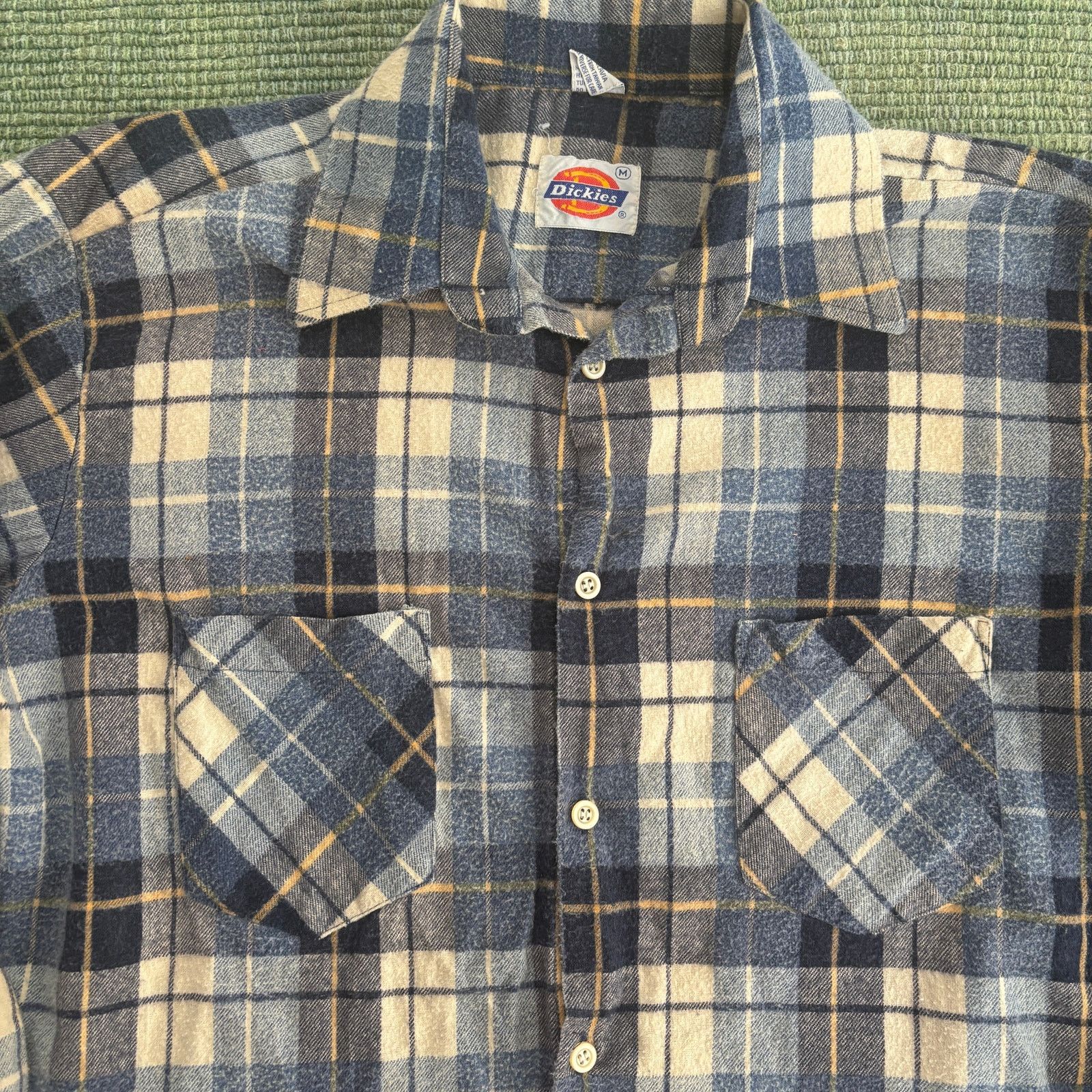 Dickies × Vintage 1980s dickies cotton plaid mens button up flannel shirt Size US L / EU 52-54 / 3 - 3 Thumbnail