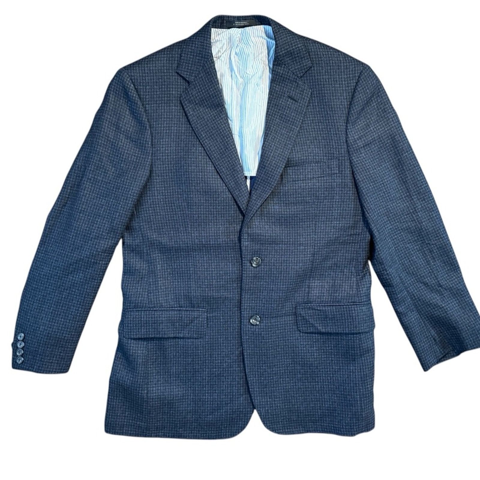 Allen Edmonds Men's Allen Edmonds Basket Weave Blue Blazer Size 42R - 1 Thumbnail