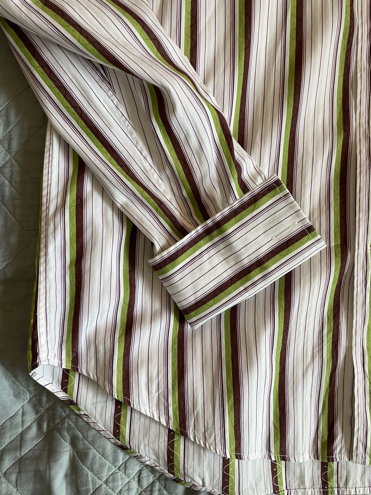 Etro Striped French Cuff Shirt Size US XL / EU 56 / 4 - 3 Thumbnail