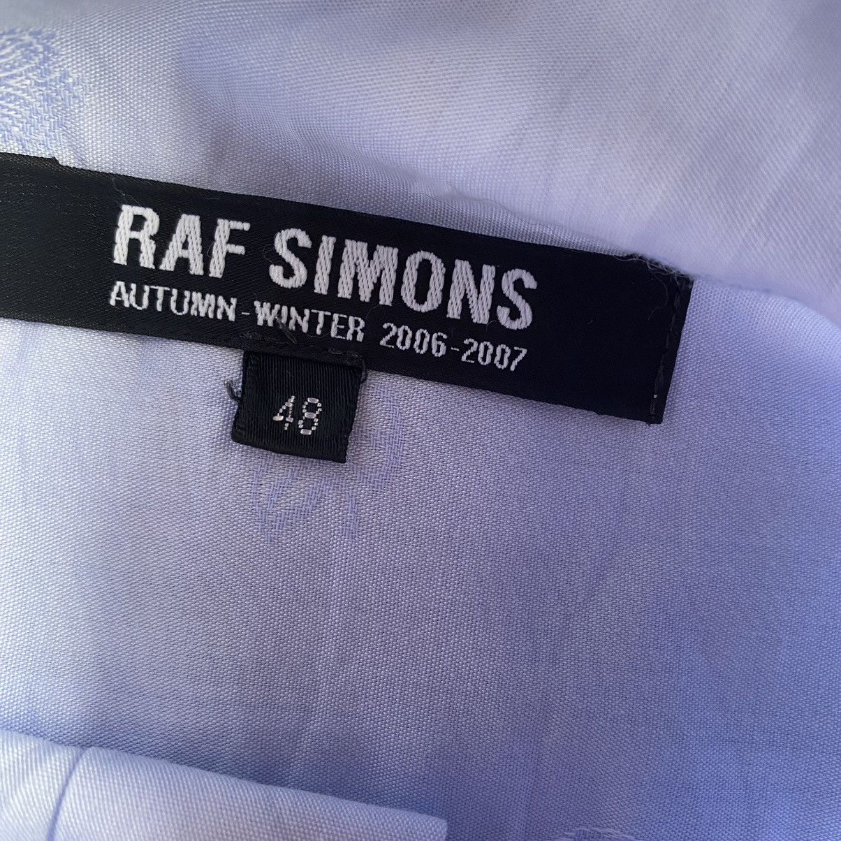 Raf Simons FW 2006-2007 Blue RS Logo & Skull Jacquard Shirt Size US M / EU 48-50 / 2 - 4 Thumbnail