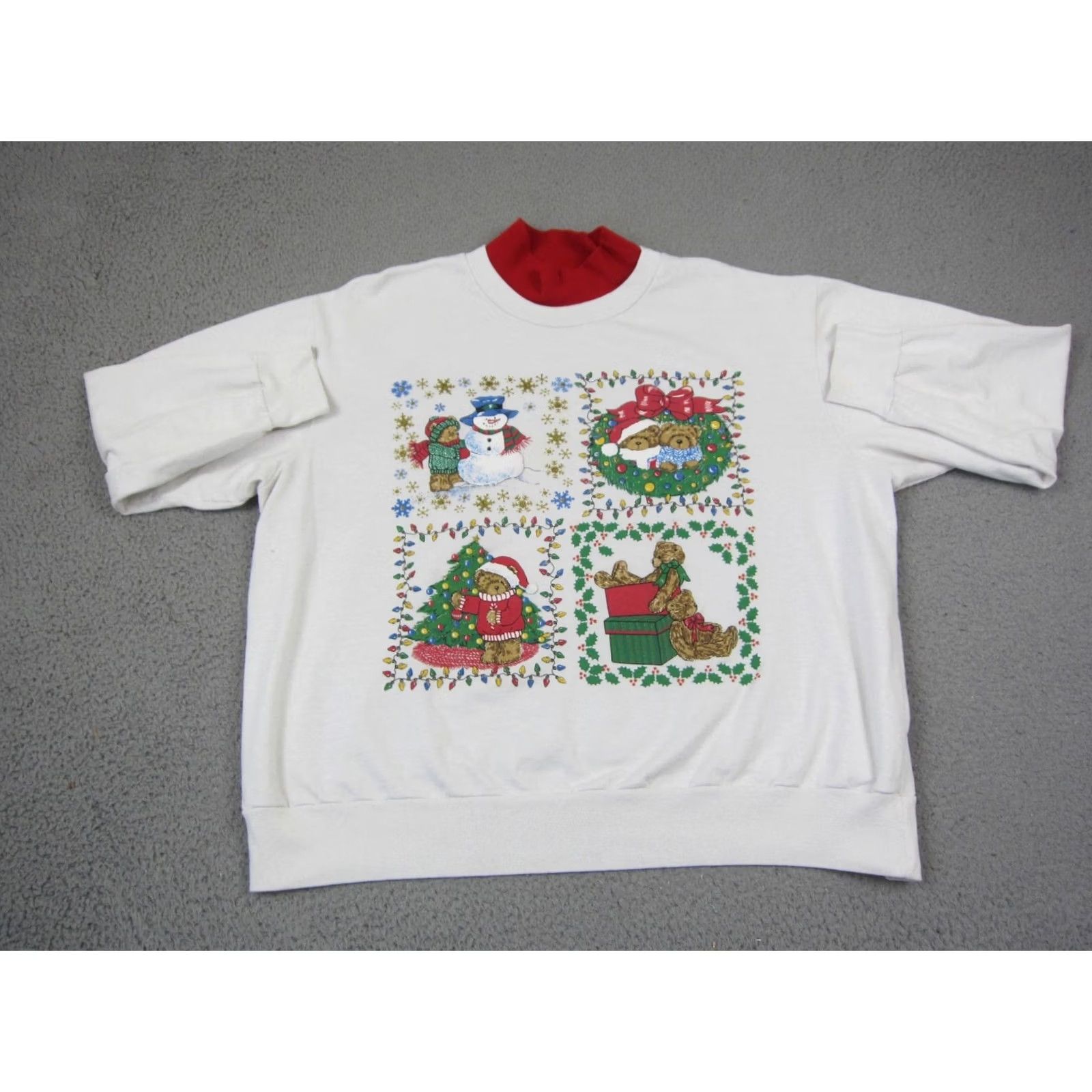 Vintage VINTAGE Nutcracker Sweatshirt Womens 2X White Christmas Teddy Bear Snowman 90s Size XXL / US 16-18 / IT 52-54 - 2 Thumbnail
