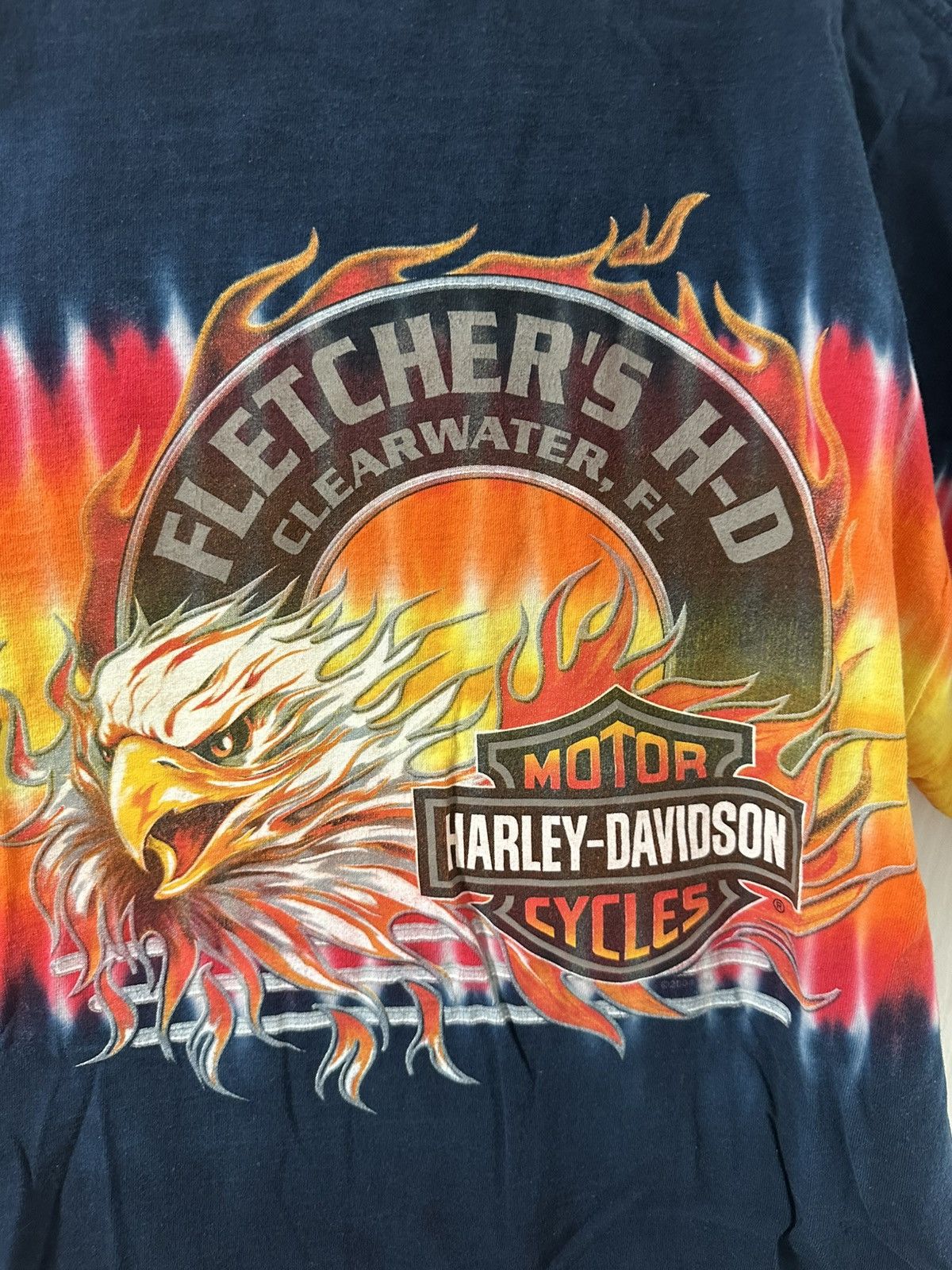 Harley Davidson 2004 Harley-Davidson Tie Dye T-Shirt Size Large Size US L / EU 52-54 / 3 - 3 Thumbnail