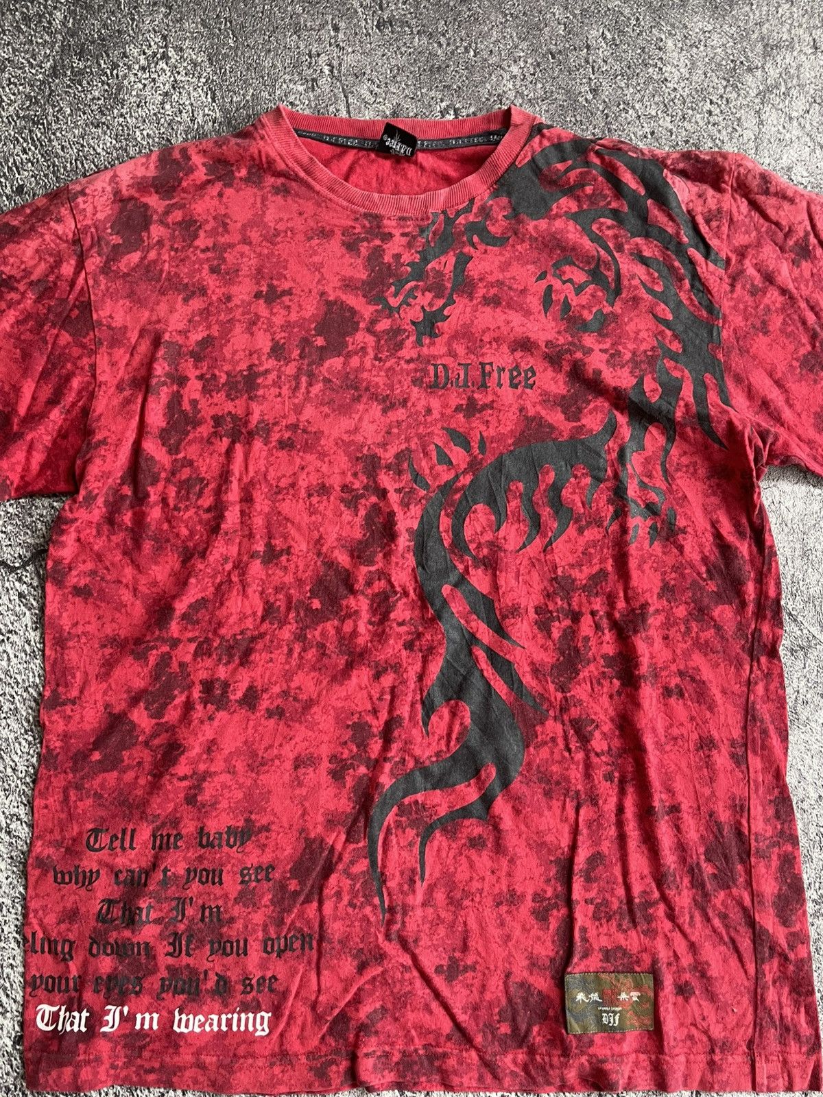 Japanese Brand Y2K DJ Free tribal ifsixwasnine style tshirt Size US L / EU 52-54 / 3 - 5 Thumbnail