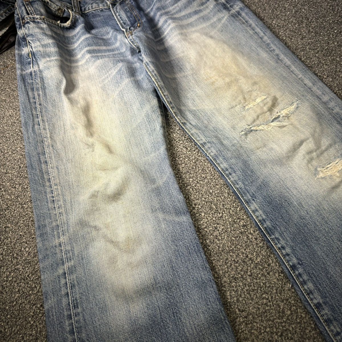 Undercover × Uniqlo 🔥🇯🇵 Archive Vintage 90s Uniqlo S002 UJ Distressed Denim Jeans Size US 34 / EU 50 - 4 Thumbnail