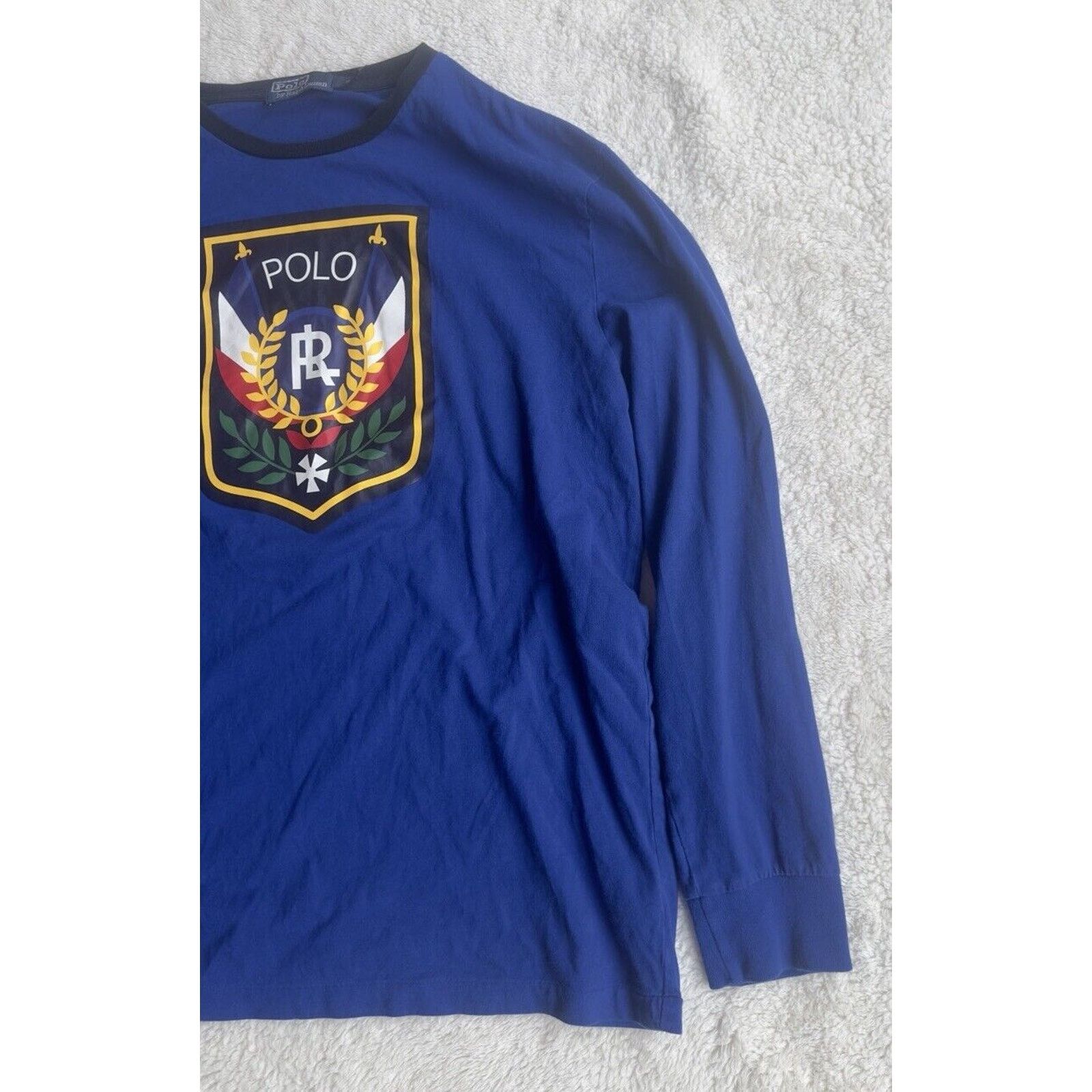 Ralph Lauren Polo Ralph Lauren Mens M Blue Long Sleeve Shirt Uni Crest Size US M / EU 48-50 / 2 - 10 Thumbnail