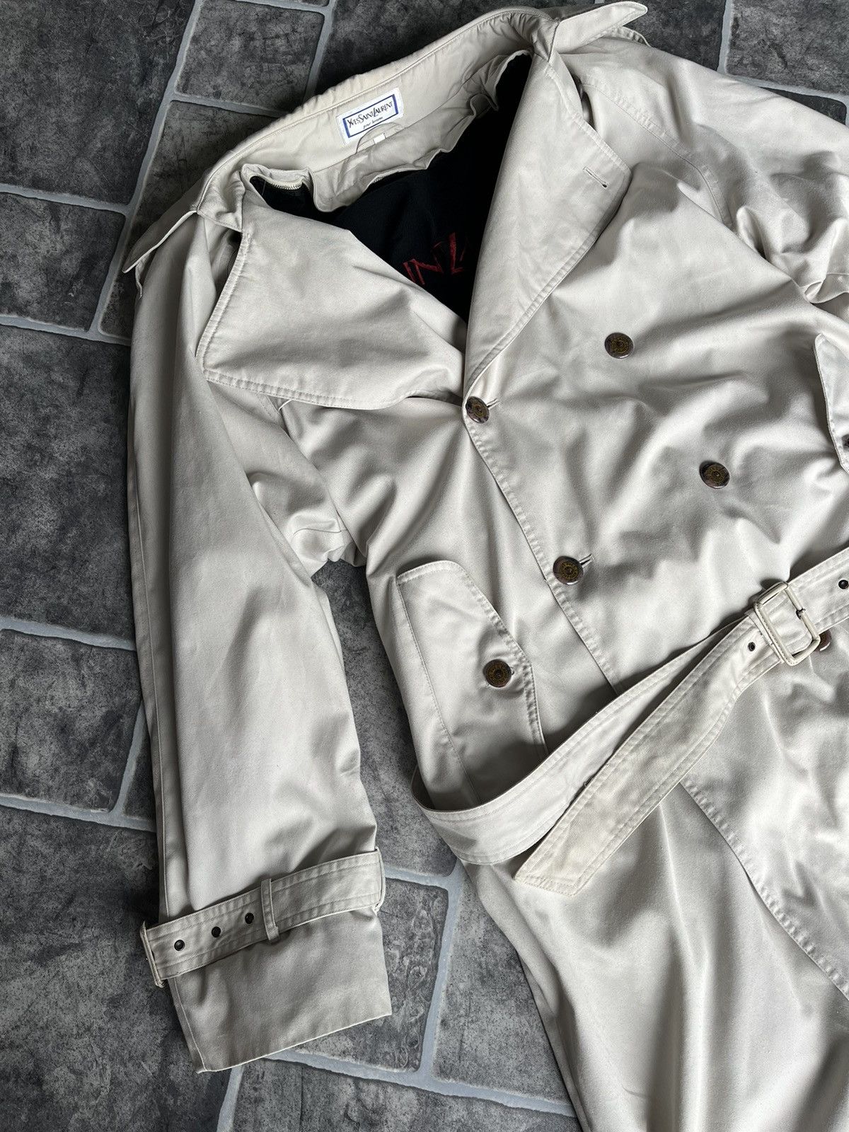 Vintage × Yves Saint Laurent Yves Saint Laurent Vintage trench coat Size L / US 10 / IT 46 - 2 Thumbnail