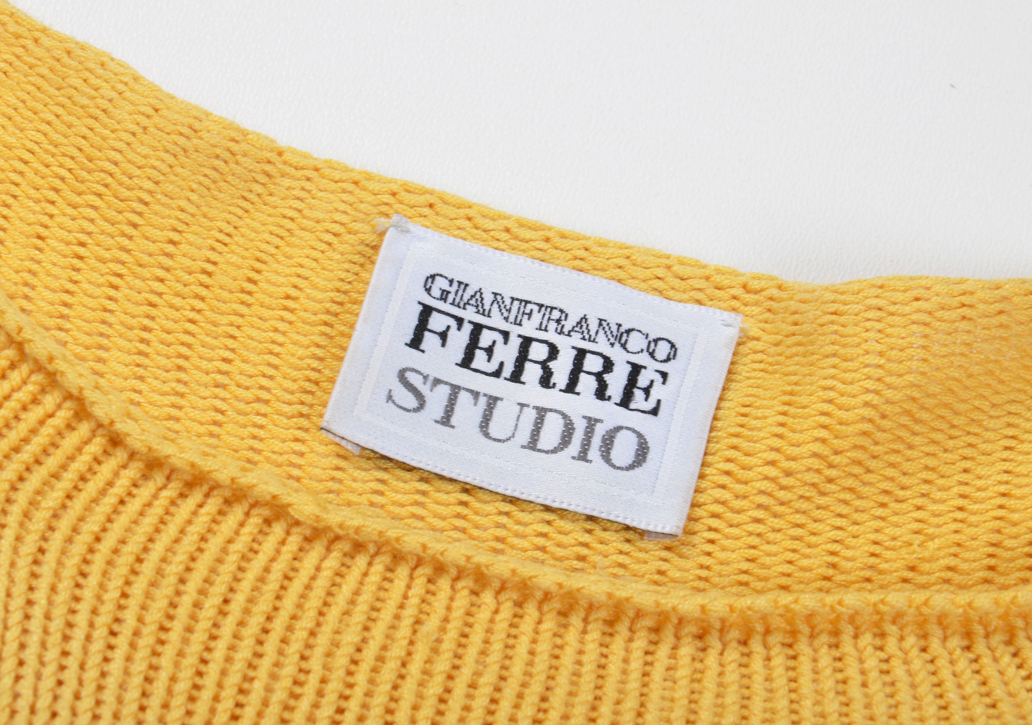 Gianfranco Ferre Gianfranco Ferre Studio Vintage 90's Silk Knitted Jumper Size L / US 10 / IT 46 - 7 Thumbnail