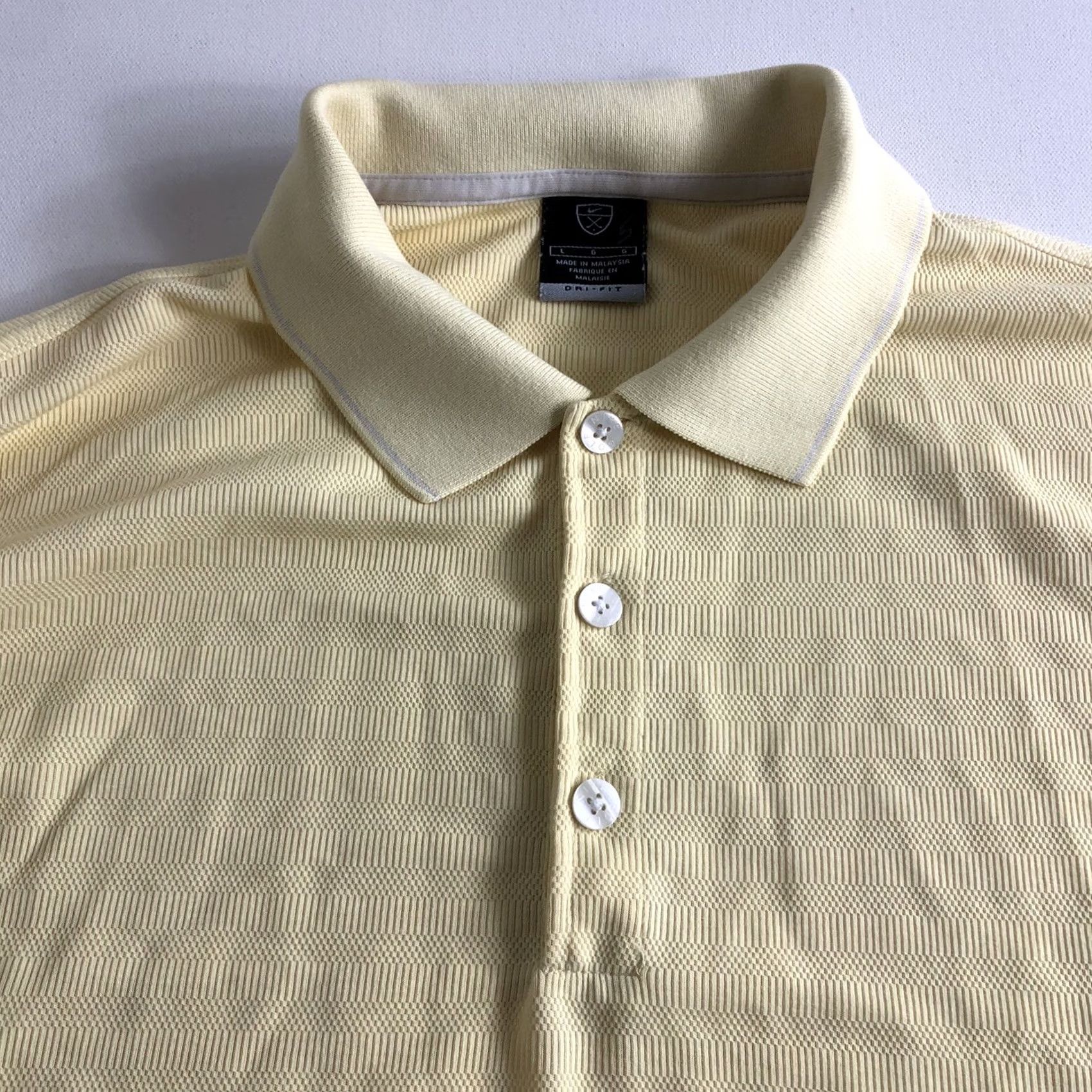 Nike Nike Golf Polo Shirt Men's DRI-FIT Yellow Short Sleeve Polyester Size Large Size US L / EU 52-54 / 3 - 5 Thumbnail