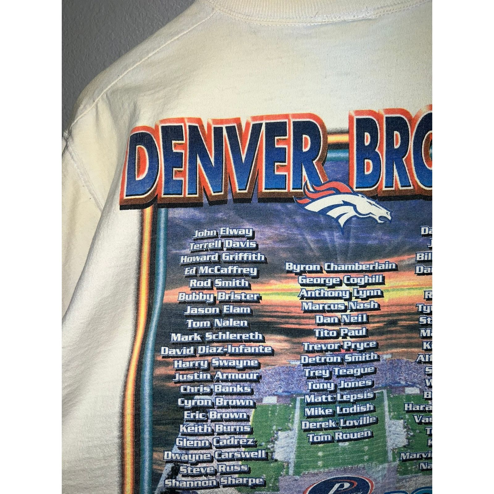 Pro Player Vintage Denver Broncos Caricature Shirt Super Bowl 90s Tee M Size US M / EU 48-50 / 2 - 11 Thumbnail