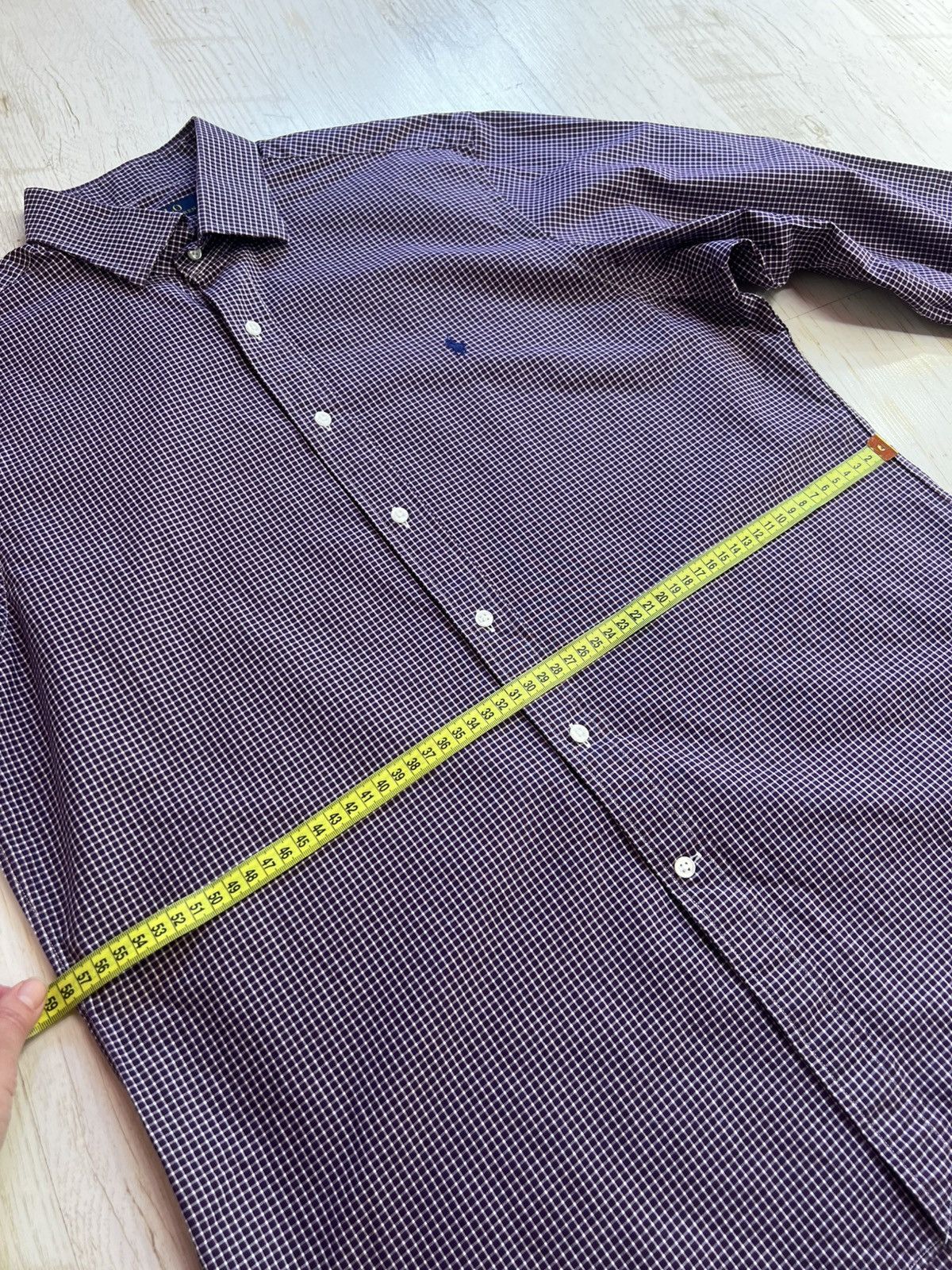 Polo Ralph Lauren Polo Ralph Lauren Purple Check Poplin Shirt 17 43 XL Cotton Size US XL / EU 56 / 4 - 12 Thumbnail