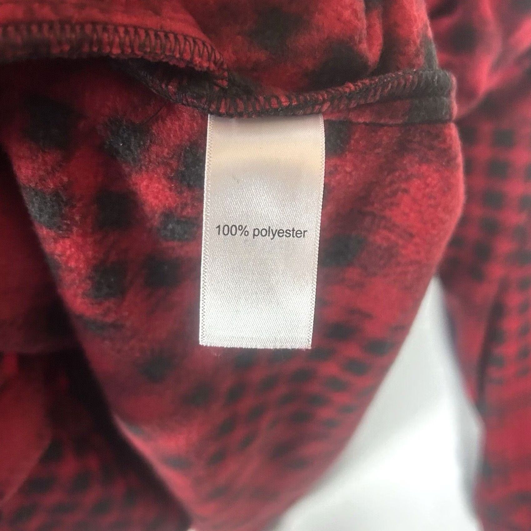 Vintage Maurices Plaid Flannel Jacket Shirt Womens XL Red Black Long Sleeve Fleece Quilted Pockets Size XL / US 12-14 / IT 48-50 - 5 Thumbnail