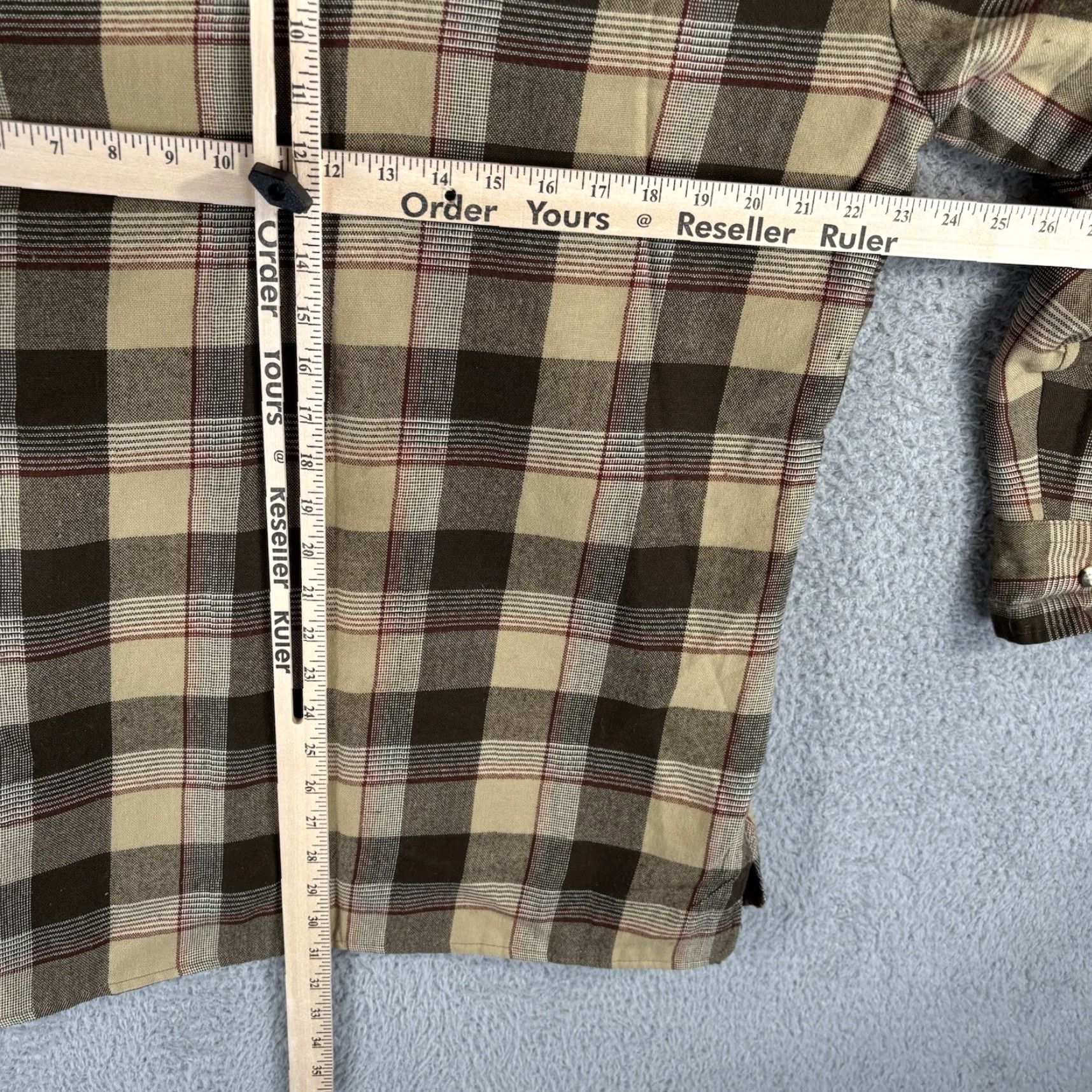 Sears VINTAGE Sears Quilt Lined Flannel Shirt Mens LT Large Tall Brown Plaid Button-Up 90s Size US L / EU 52-54 / 3 - 7 Thumbnail