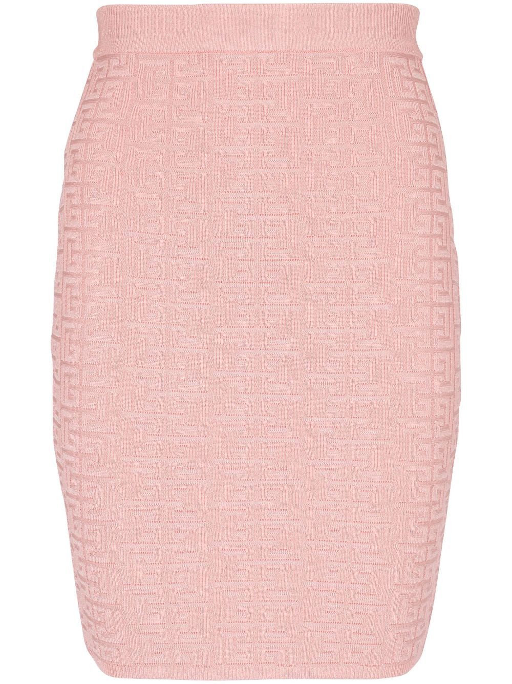 Balmain MONOGRAM GLITTER MIDI SKIRT Size 27" / US 4 / IT 40 - 1 Thumbnail