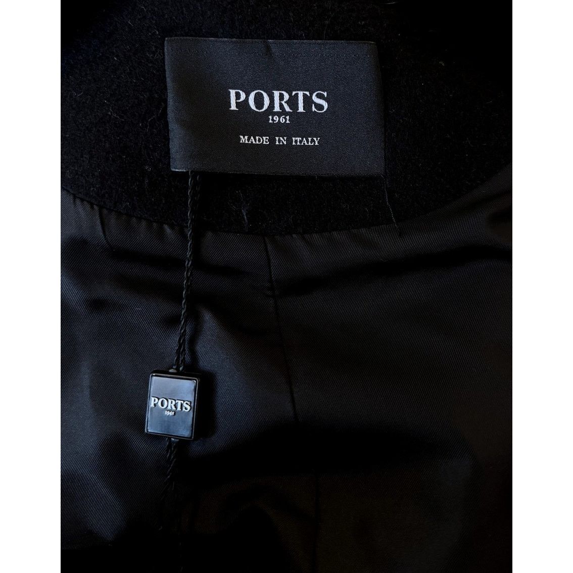 Ports 1961 Ports 1961 NWT Men's Black Wool Peacoat Size US S / EU 44-46 / 1 - 3 Thumbnail