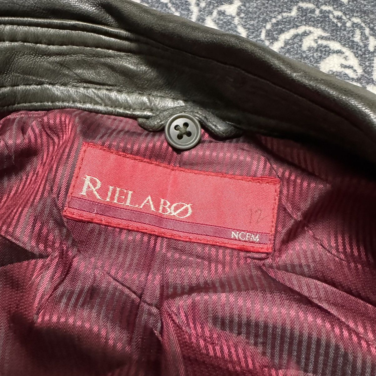 Le Grande Bleu (L.G.B.) Reilabo x Nicole Club Military Leather Jacket Size US M / EU 48-50 / 2 - 19 Thumbnail