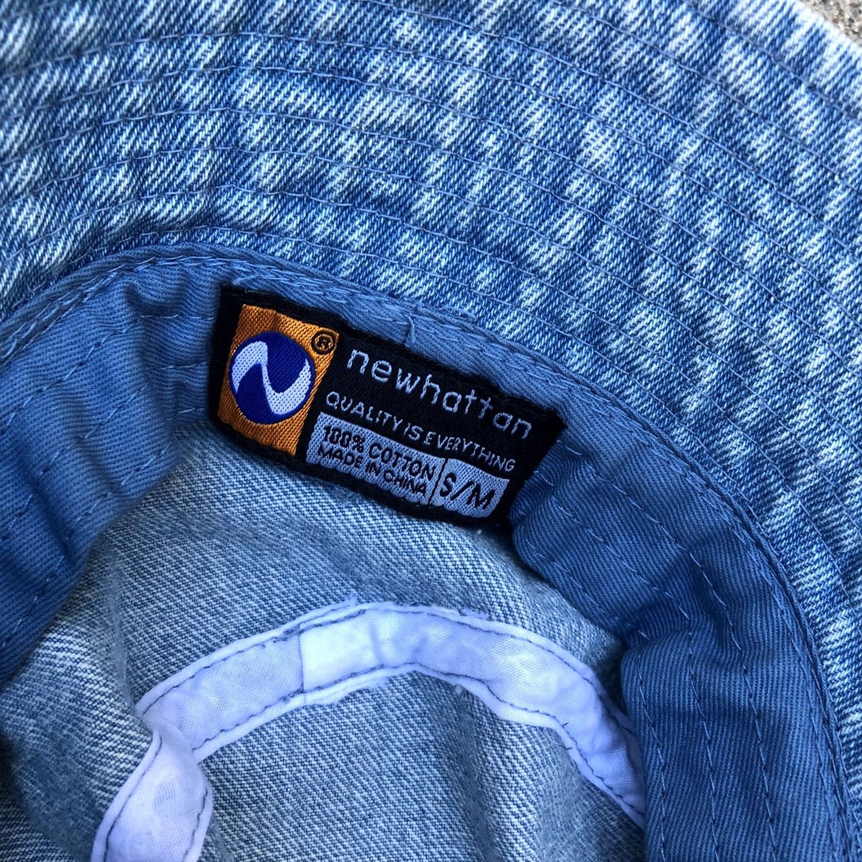 Denime NEWHATTAN Denim Bucket Hat Women's S/M Blue Packable 100% Cotton Cap Size ONE SIZE - 6 Thumbnail
