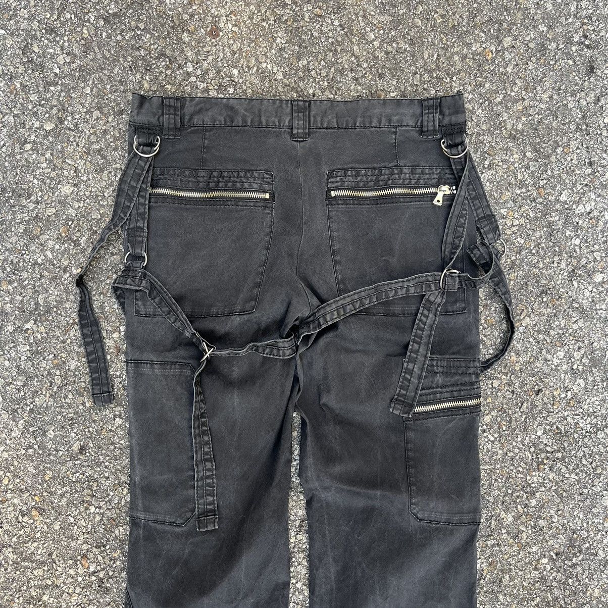 If Six Was Nine Cargo Faded Black Bondage Pants Buona Giornata Size US 29 - 10 Thumbnail