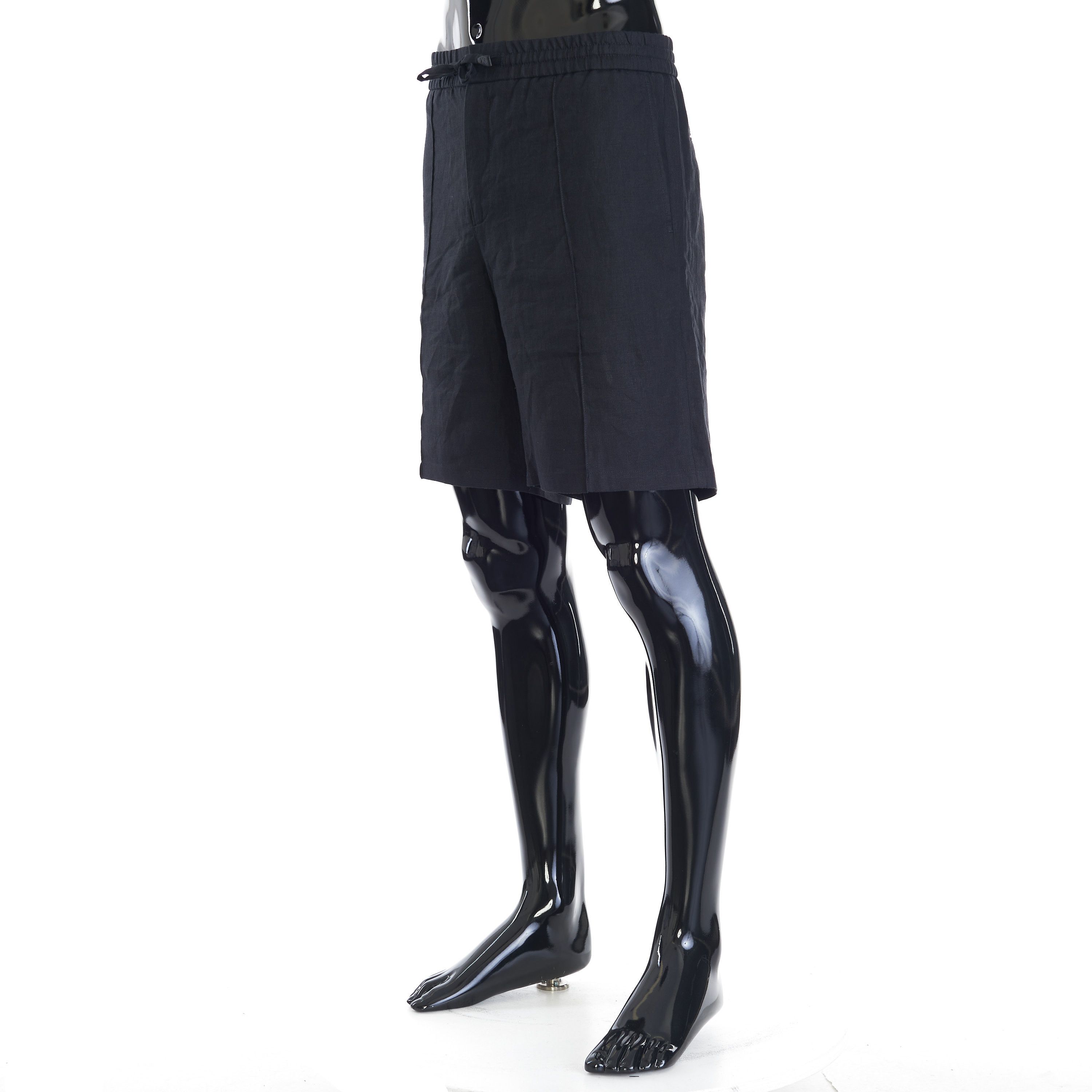 Brioni Black Sidney Bermuda Trousers Shorts - Linen Size US 38 / EU 54 - 3 Thumbnail