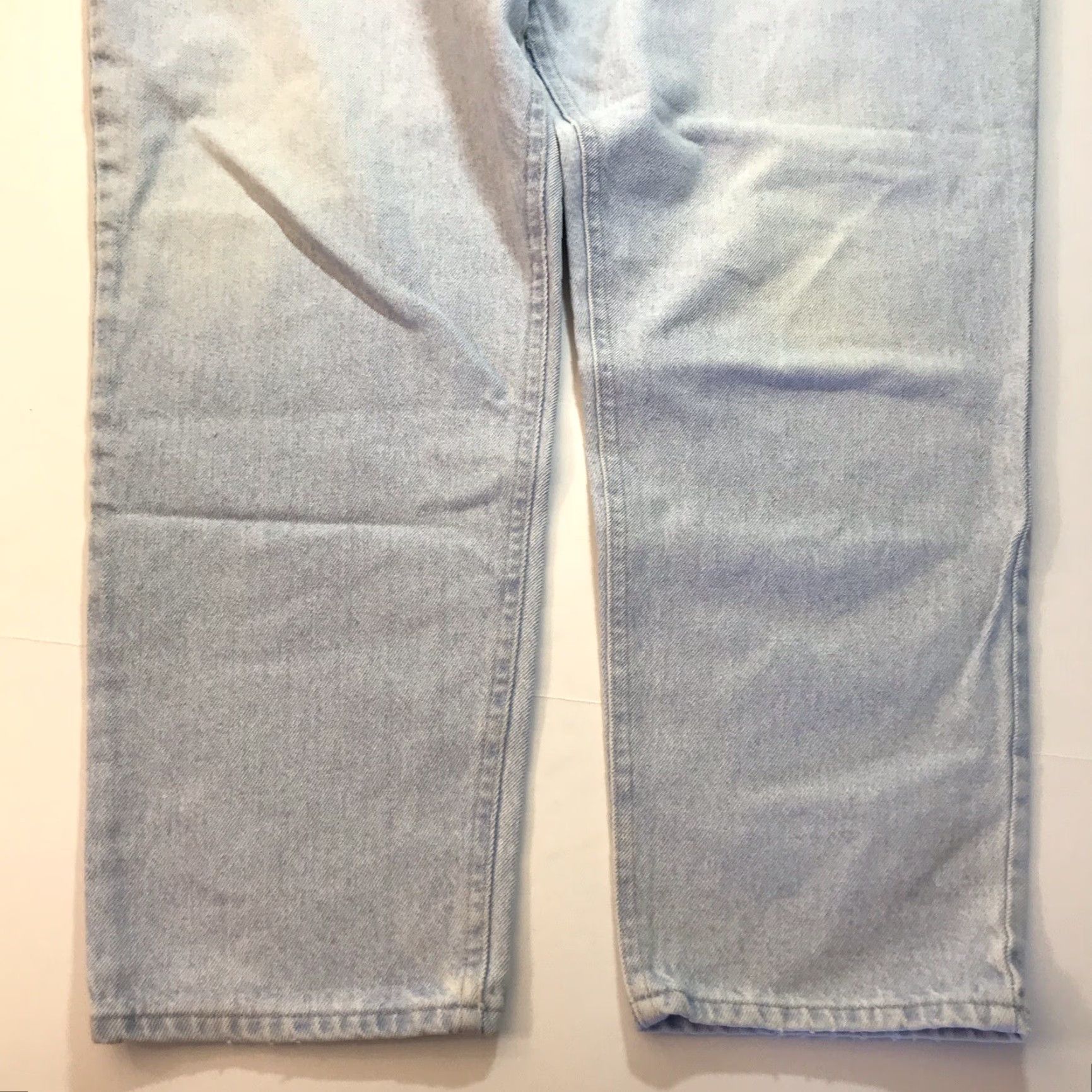 Vintage VINTAGE Riders Lee Jeans Womens Denim Regular Fit 24W 32in Blue USA Stripe/Logo Mid Rise Belt Zip Closure Regular Department Women Size 42" / US 20 - 4 Thumbnail