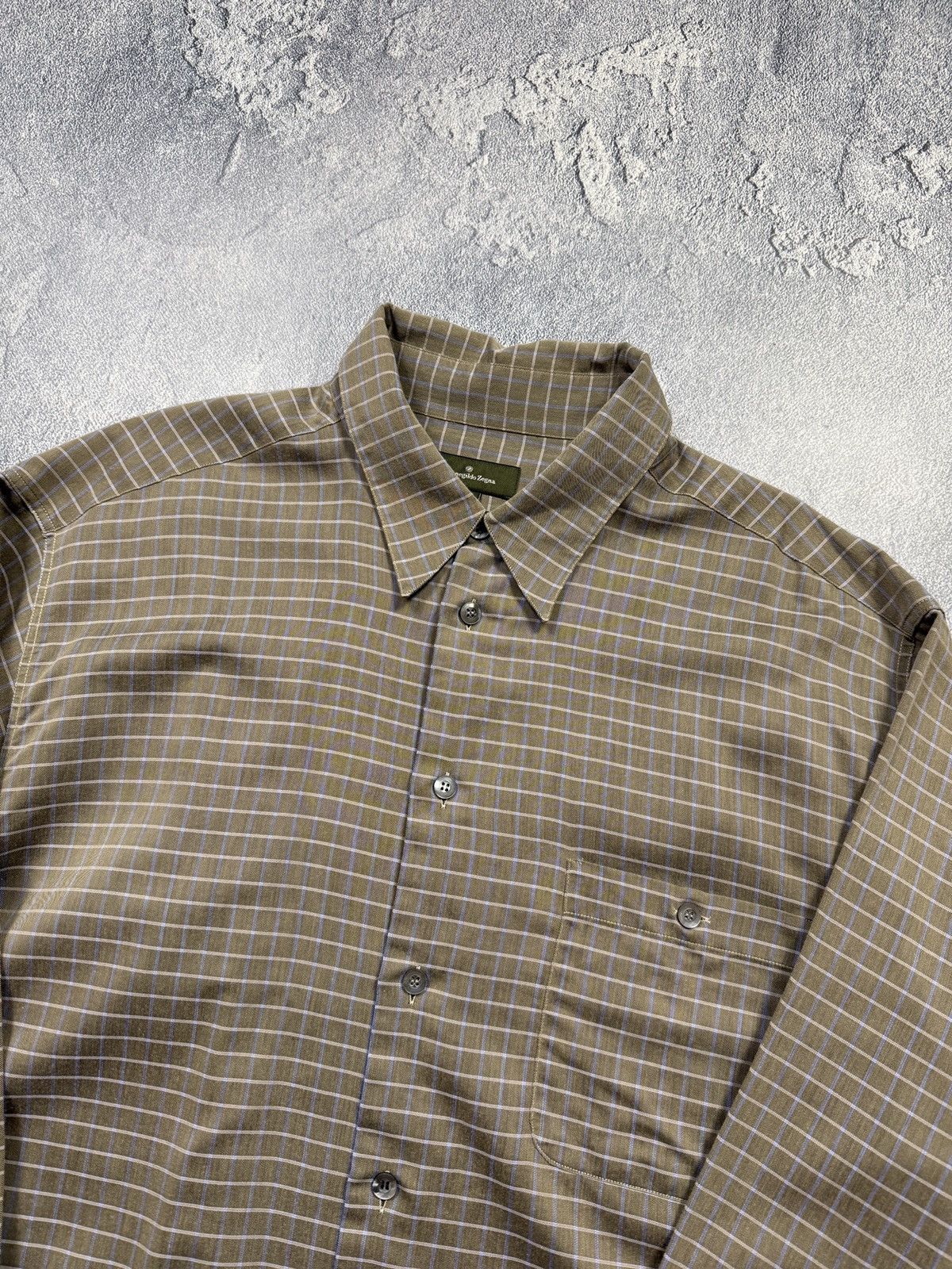 Ermenegildo Zegna Luxury Ermenegildo Zegna Striped Button Up Shirt Size US XXL / EU 58 / 5 - 3 Thumbnail