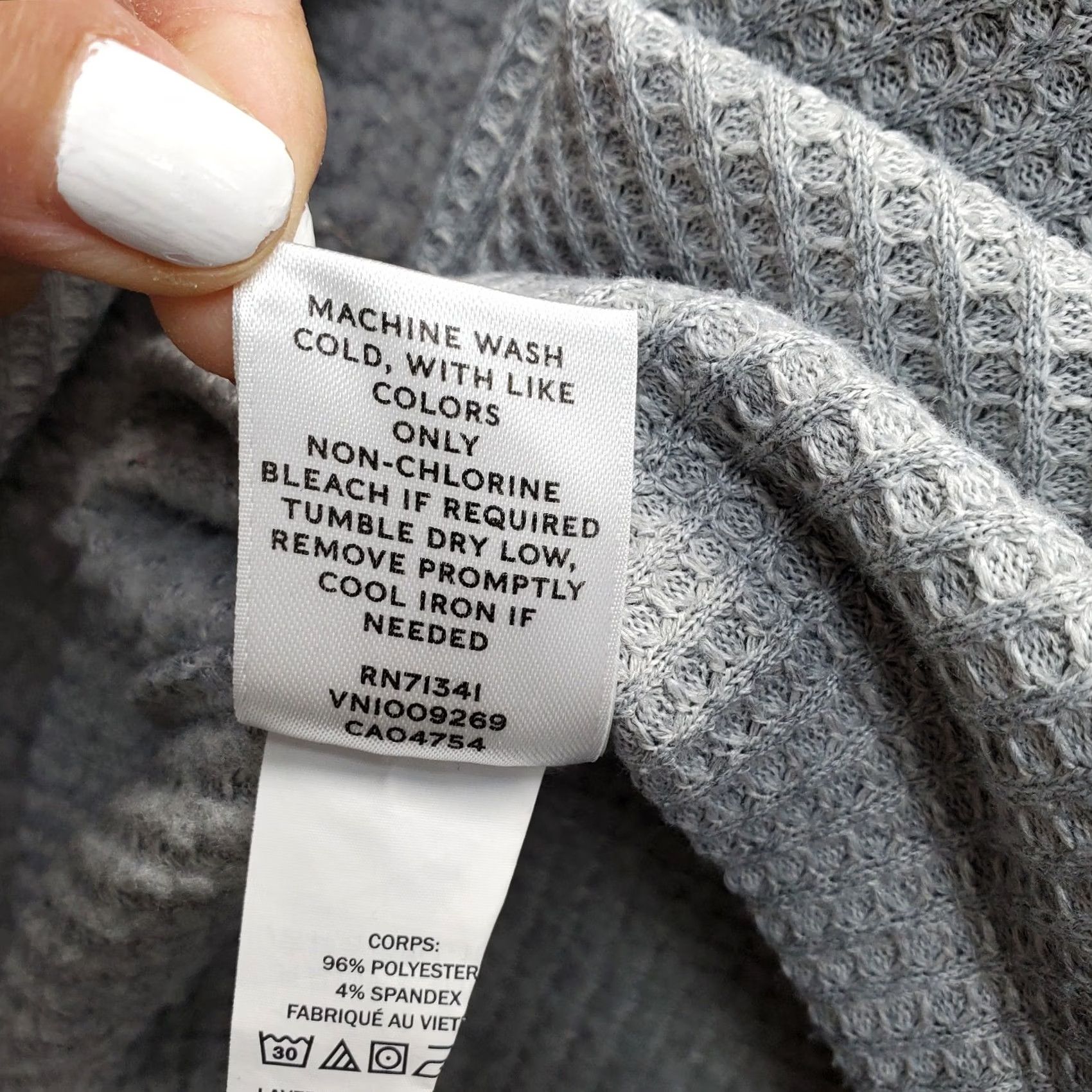 Vintage L.L. Bean Birchwood Brushed Waffle Anorak Sweater Womens L Gray Half Zip EUC Size L / US 10 / IT 46 - 7 Thumbnail