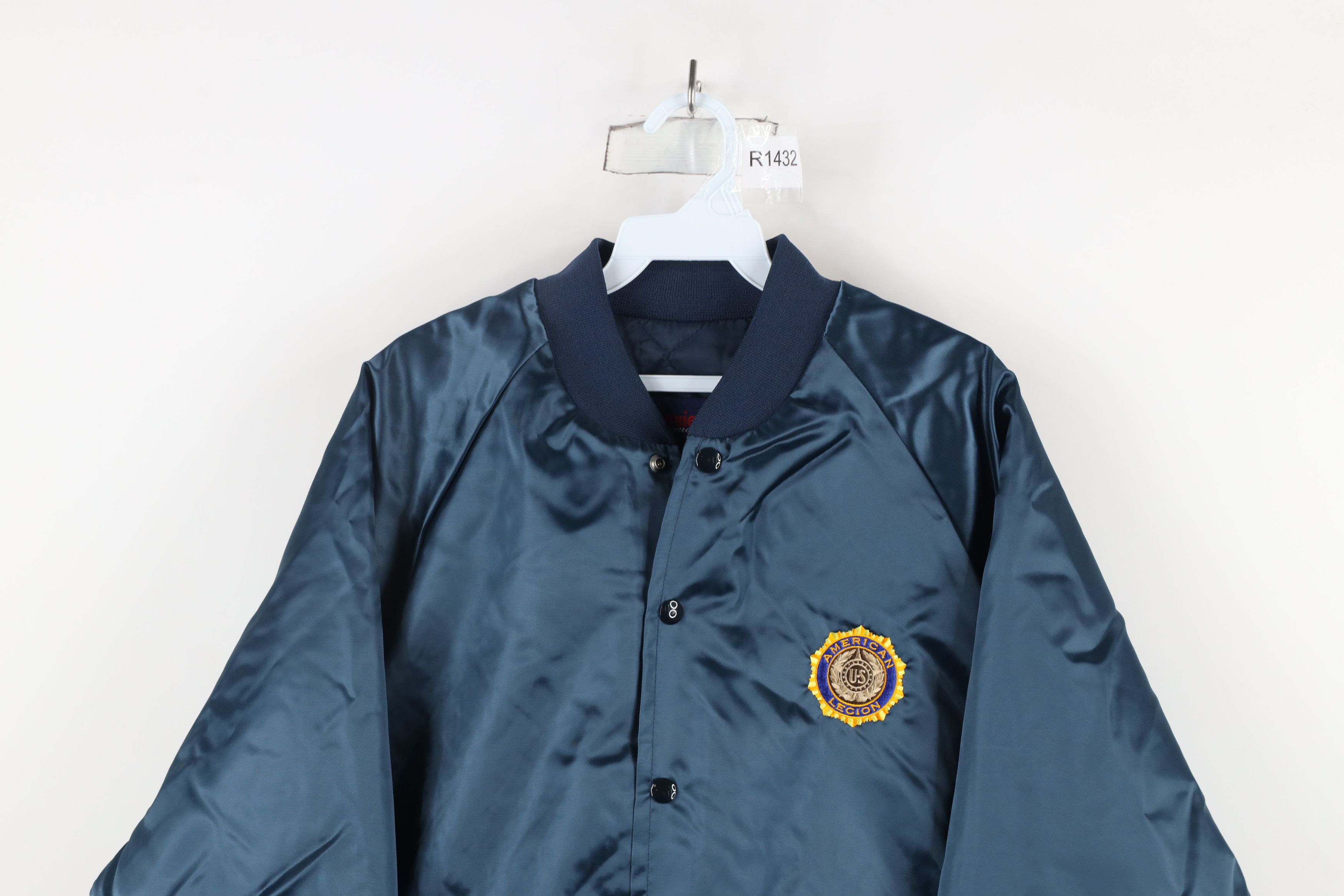Vintage Vintage 90s American Legion Quilted Satin Bomber Jacket USA Size US L / EU 52-54 / 3 - 2 Thumbnail