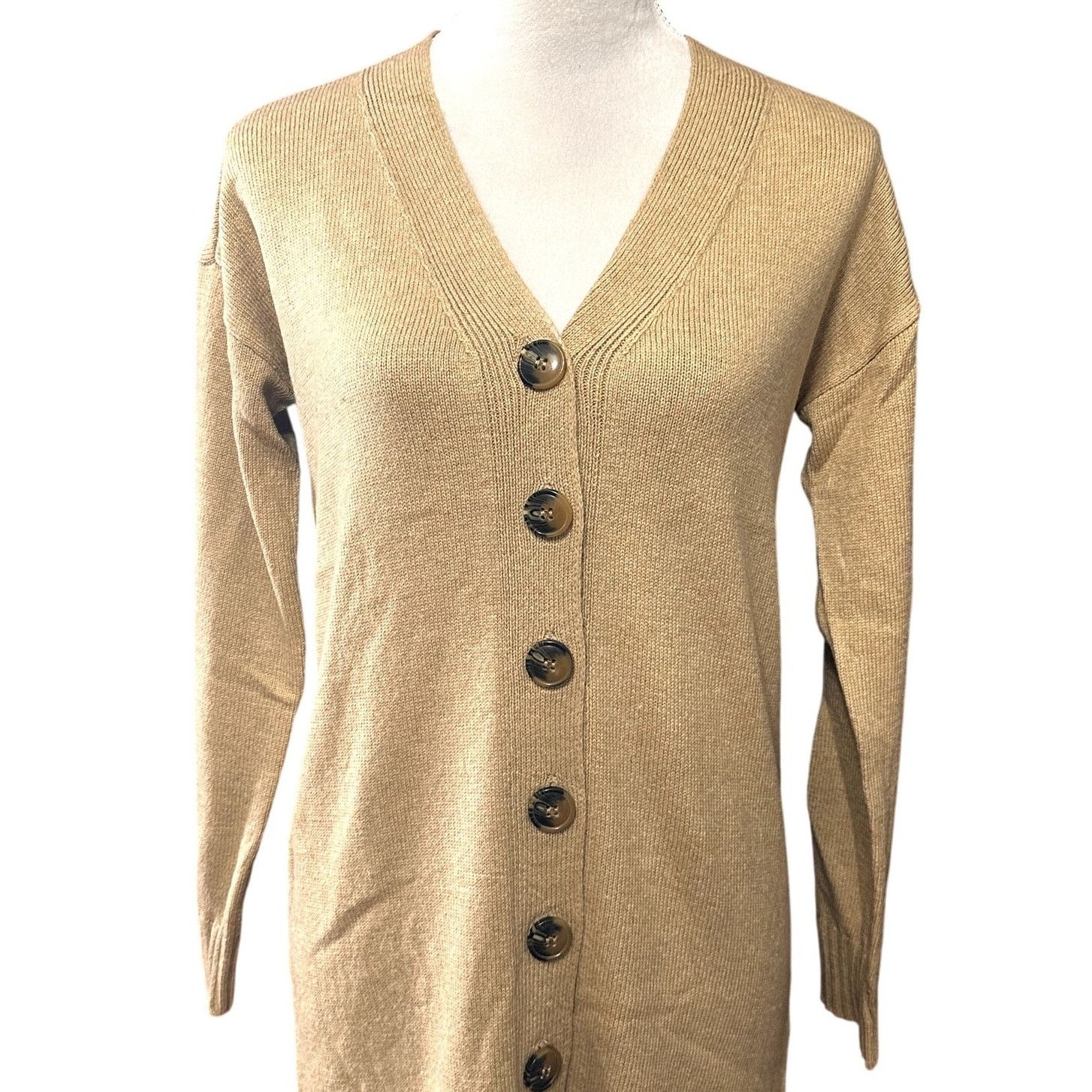 Vince Camuto Vince Camuto Cardigan Sweater Button Front DesignTan XXS NWT Size XXS / US 00 / IT 34 - 3 Thumbnail