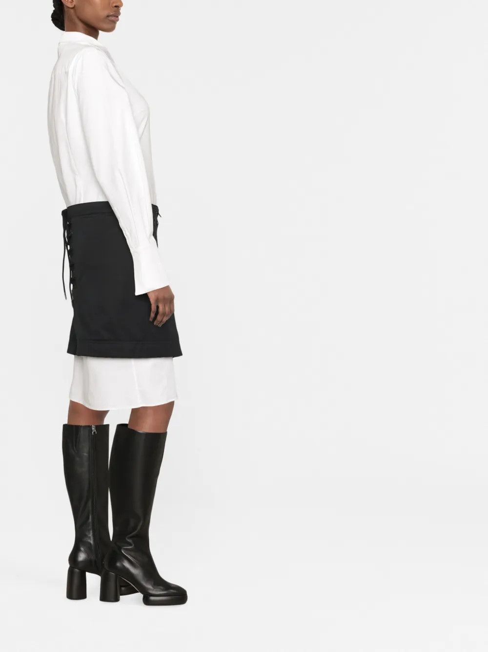 Maison Margiela o1y0625 Mini Skirt in Black Size 28" / US 6 / IT 42 - 3 Thumbnail