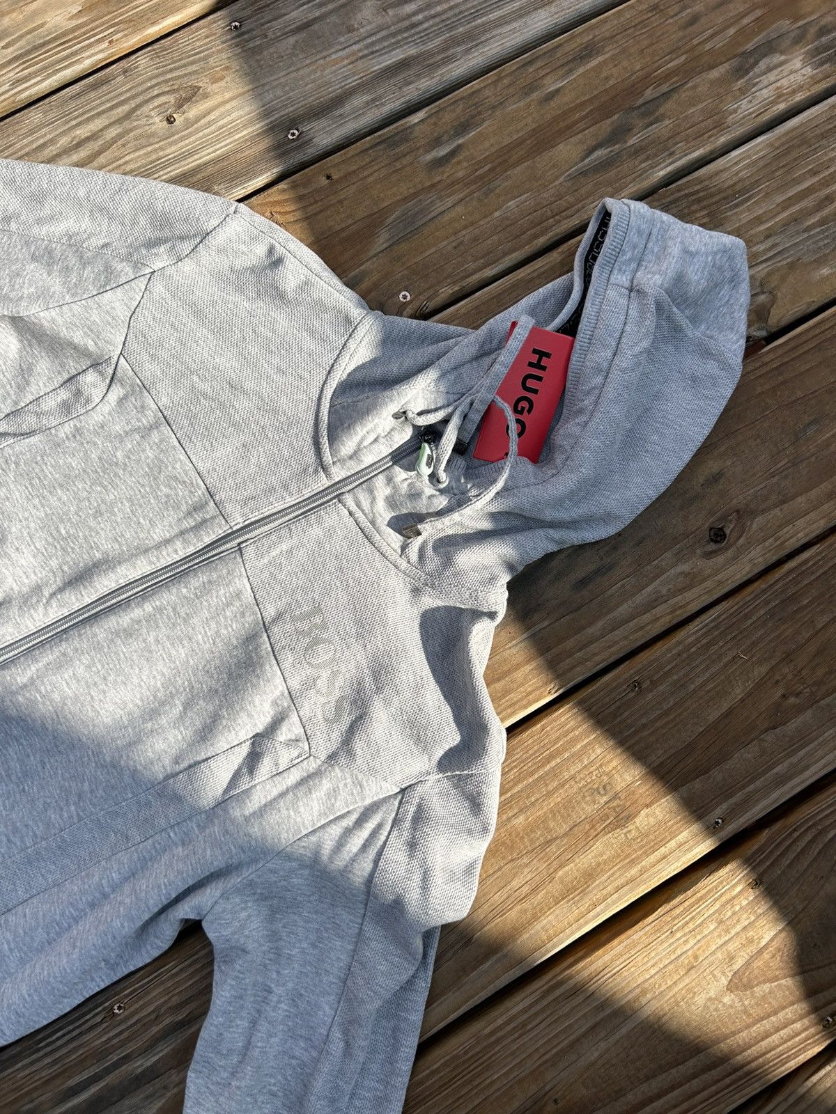 Hugo Boss HUGO Light Gray Zip-Up Hoodie Size US S / EU 44-46 / 1 - 2 Thumbnail